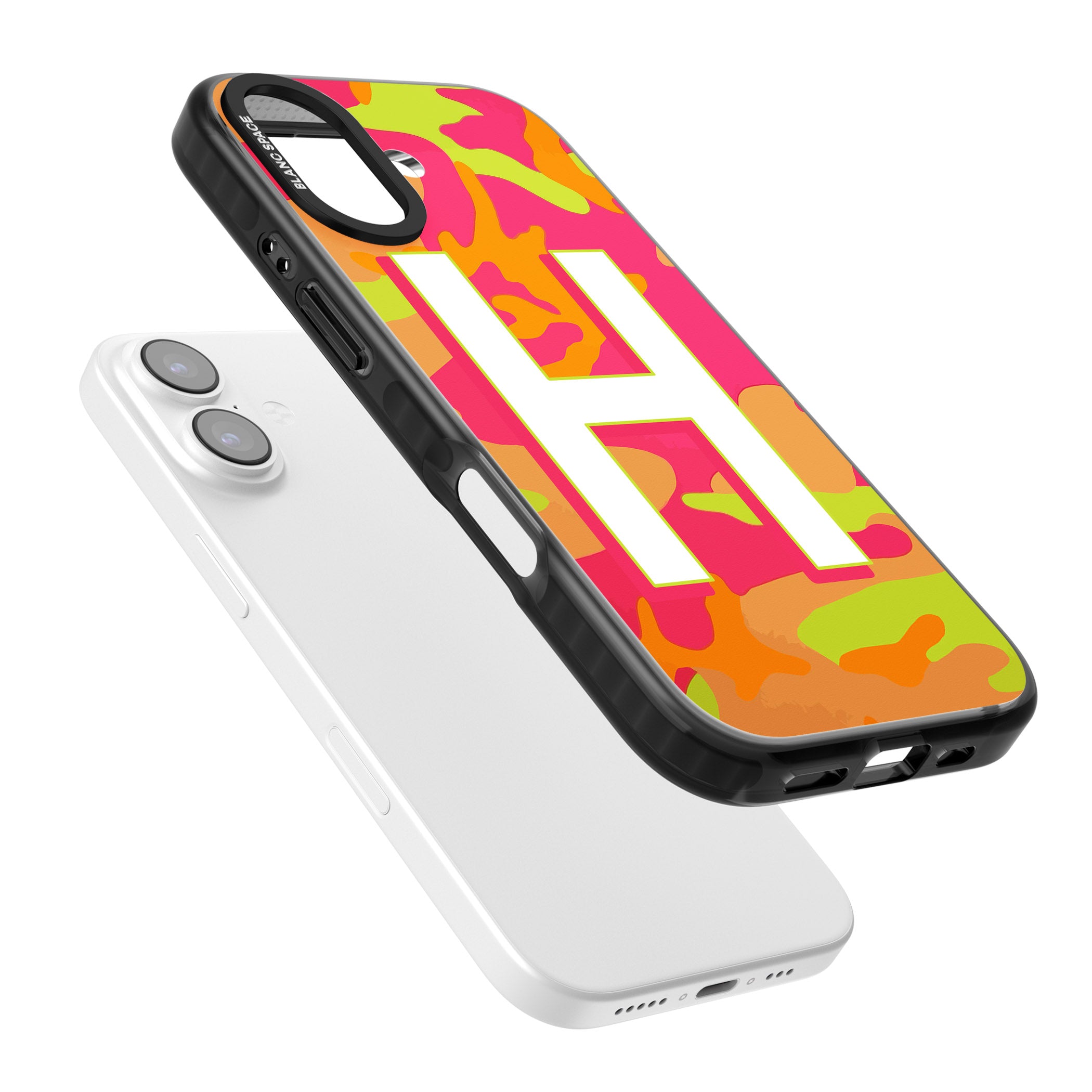 Personalised Neon Camo iPhone 17 Impact Pro Black Phone Case Colours