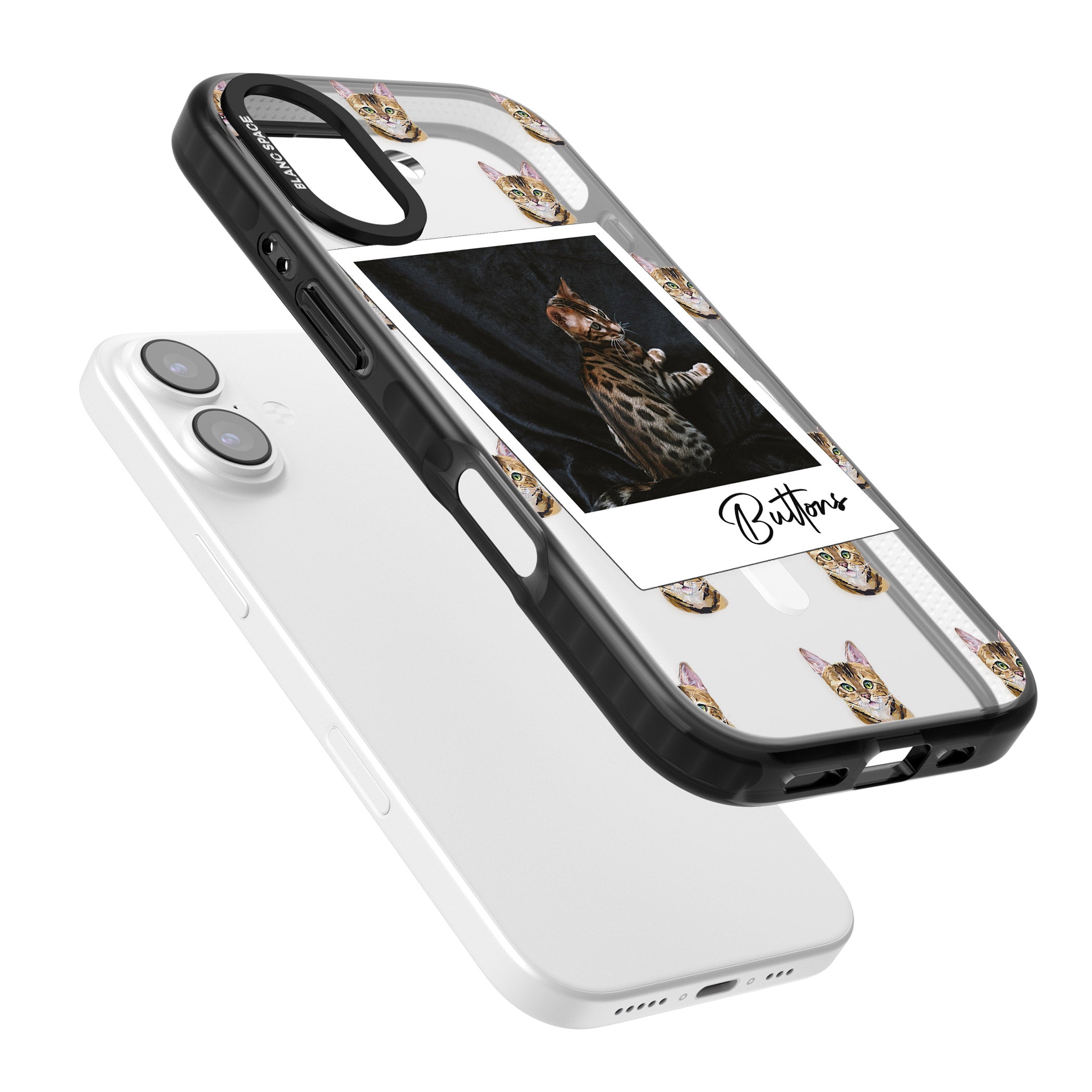 Personalised Bengal Cat Photo iPhone 17 Impact Pro Black Phone Case Colours