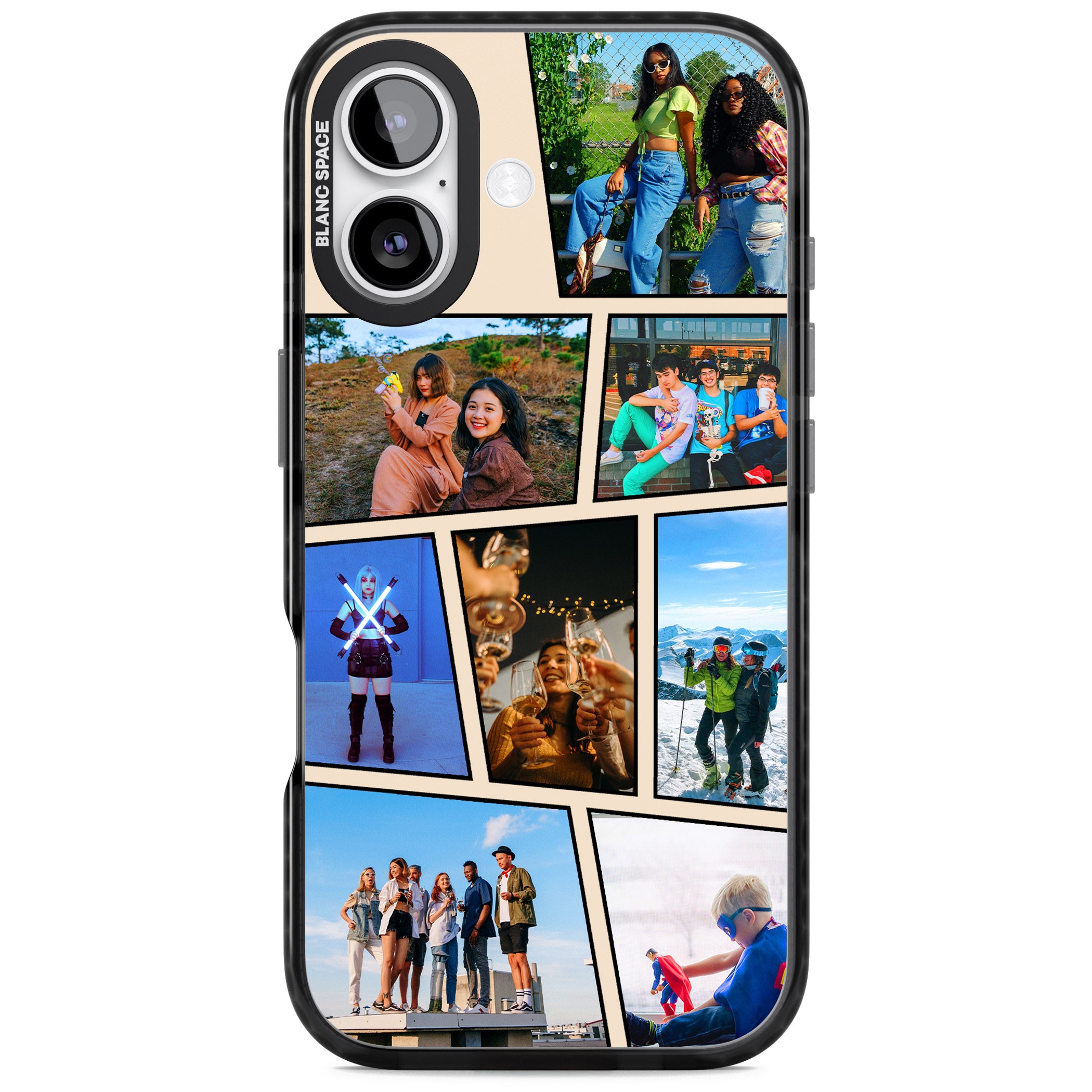 Personalised Comic Strip Photo iPhone 17 Impact Pro Black Phone Case
