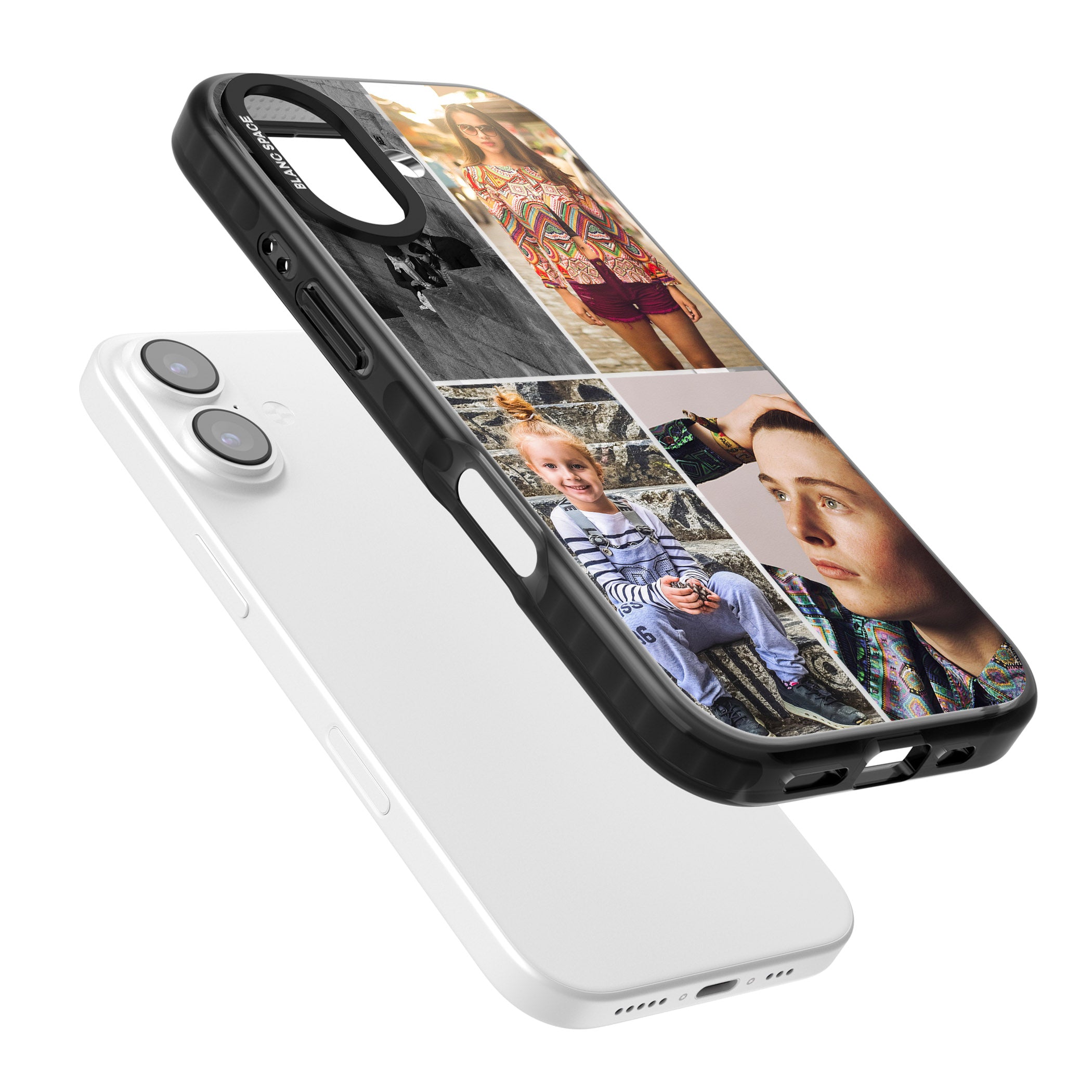 Personalised 4 Photo Grid iPhone 17 Impact Pro Black Phone Case Colours