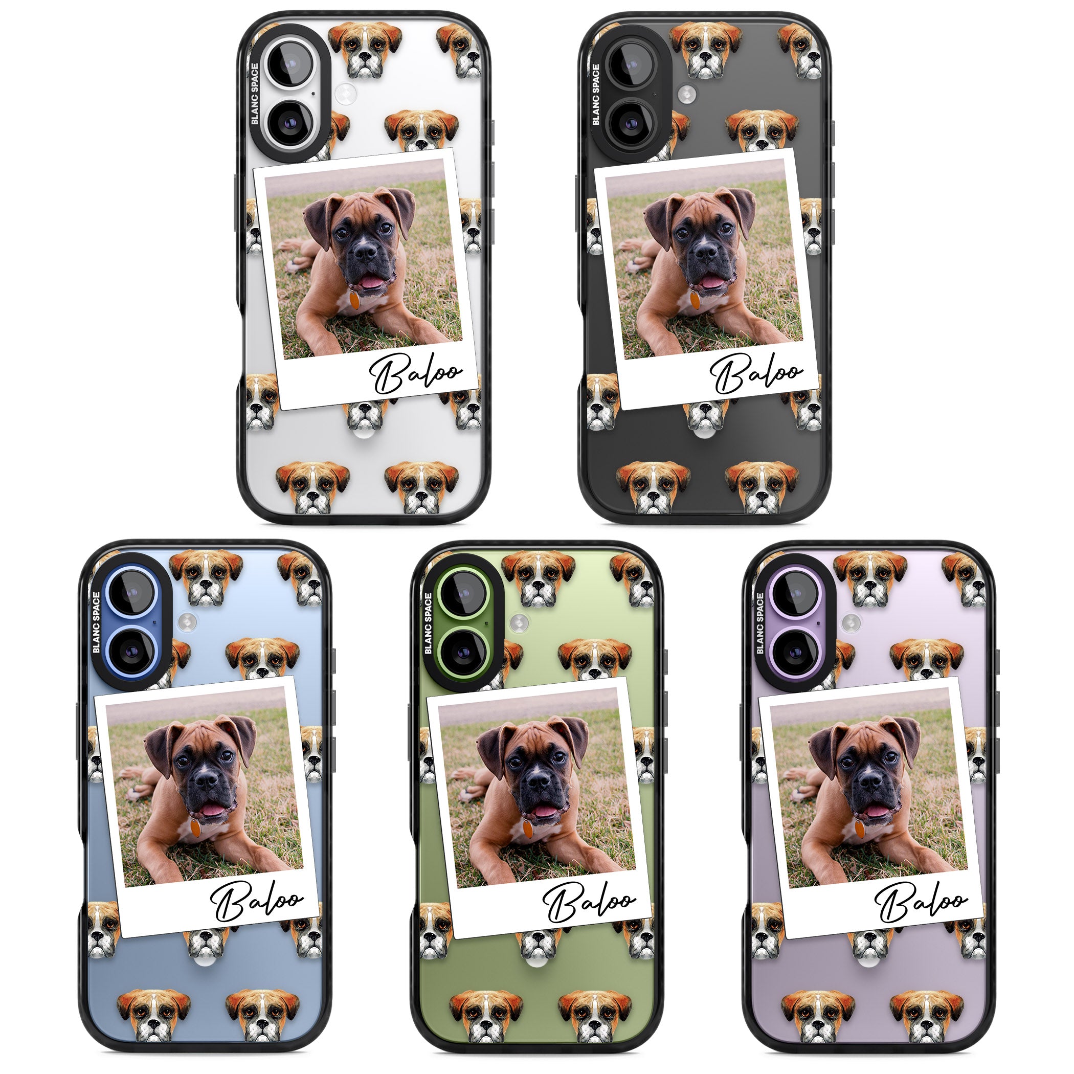 Personalised Boxer Instant Camera Photo iPhone 17 Impact Pro Black Phone Case APT Impact Protection