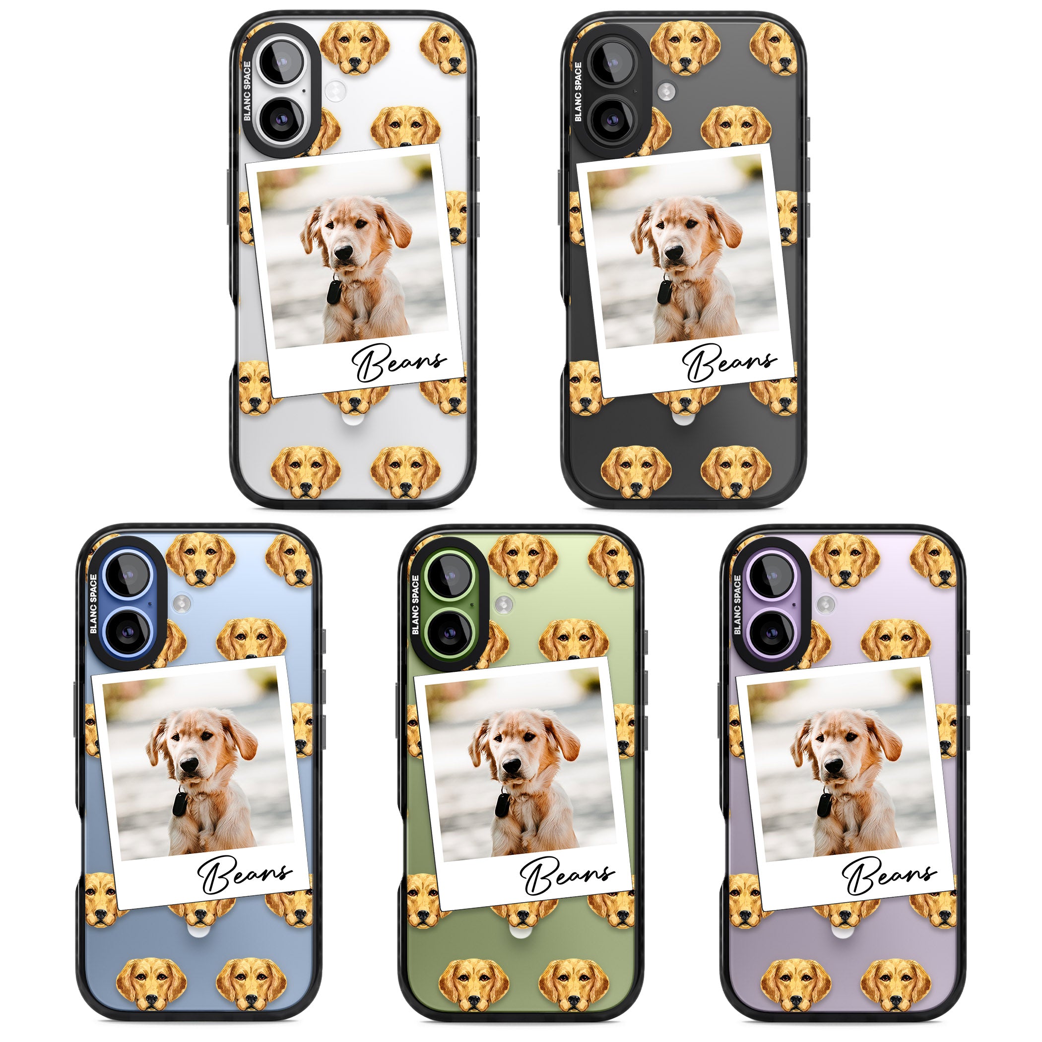 Personalised Labrador Instant Camera Photo iPhone 17 Impact Pro Black Phone Case APT Impact Protection