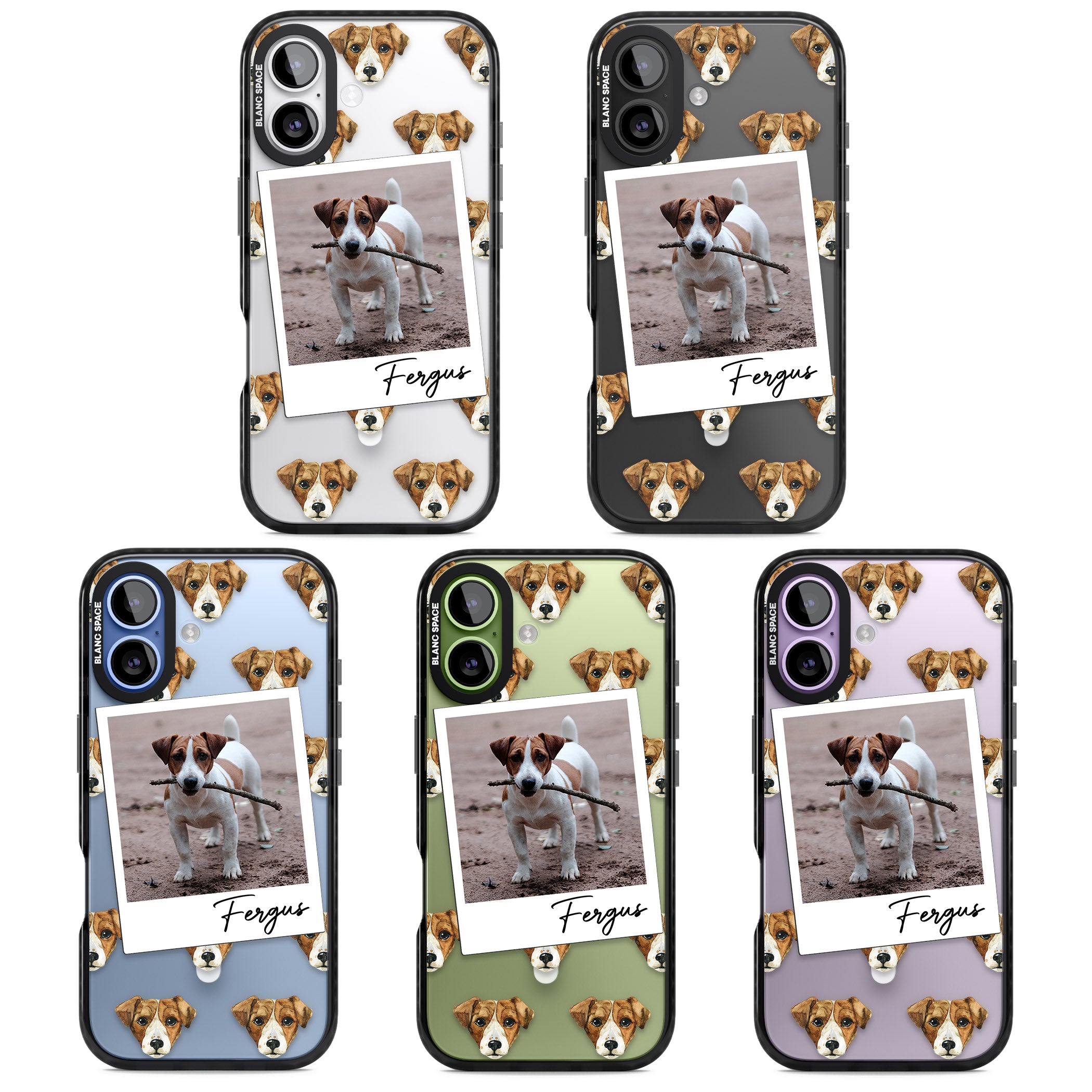 Personalised Jack Russell Instant Camera Photo iPhone 17 Impact Pro Black Phone Case APT Impact Protection