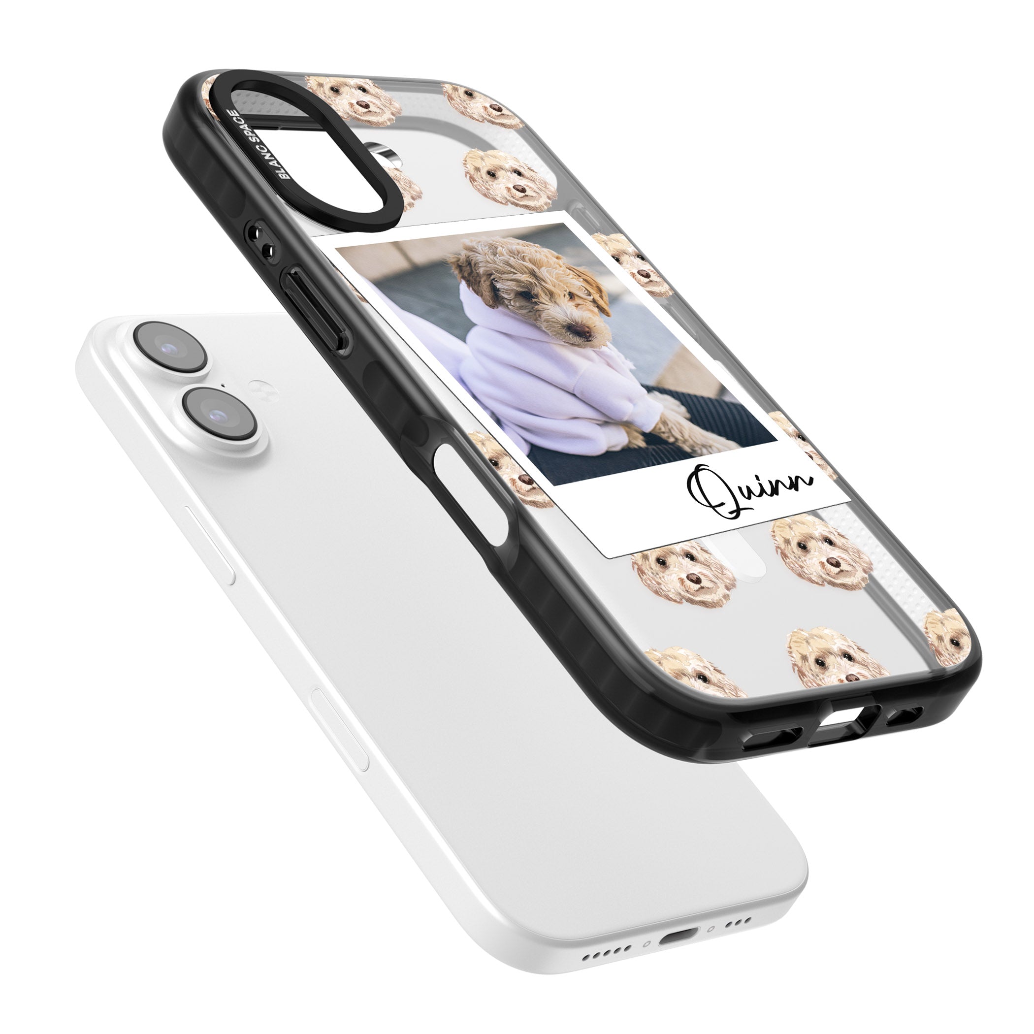 Personalised Cream Cockapoo Instant Camera Photo iPhone 17 Impact Pro Black Phone Case Colours