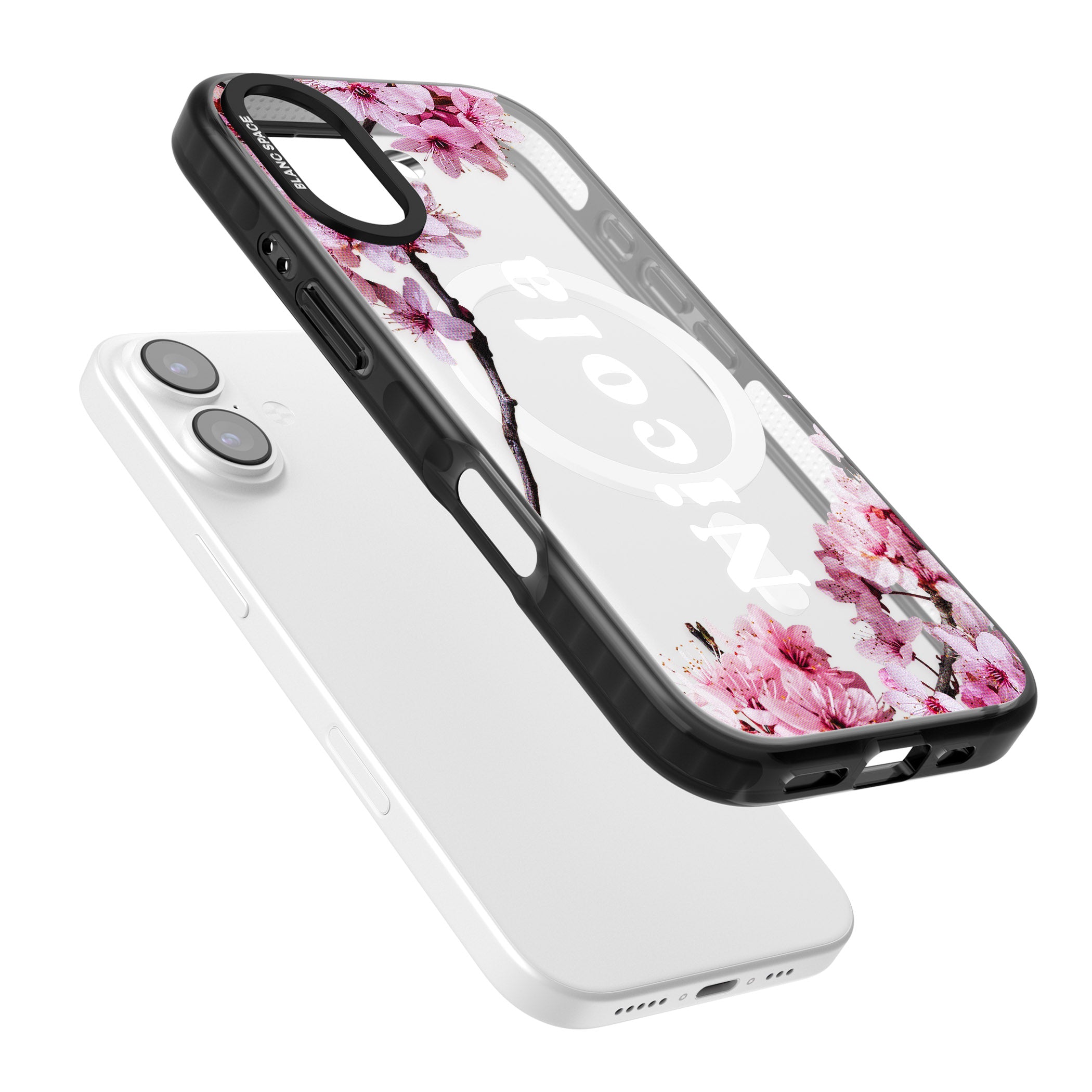 Personalised Cherry Blossom Elegance Classic iPhone 17 Impact Pro Black Phone Case Colours