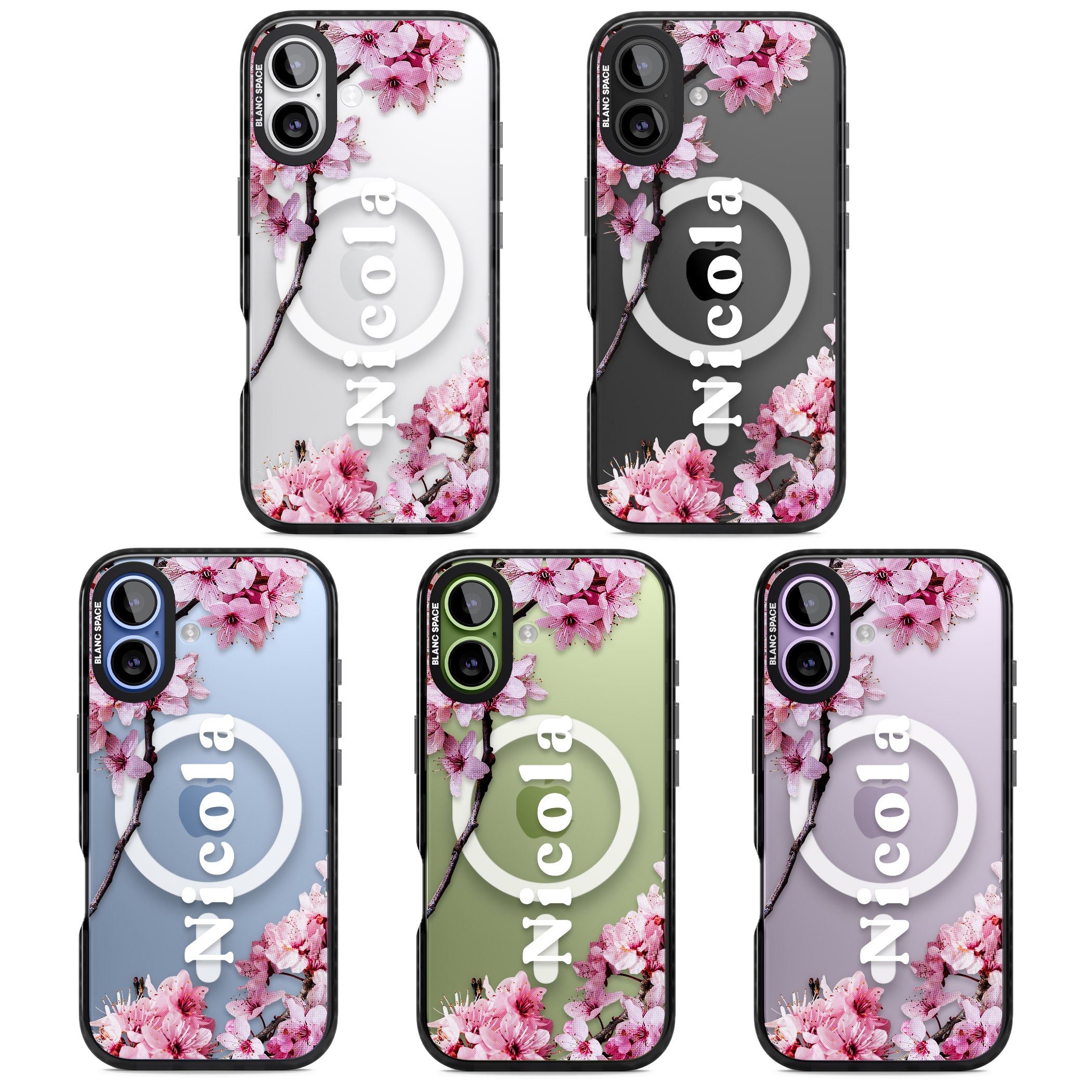 Personalised Cherry Blossom Elegance Classic iPhone 17 Impact Pro Black Phone Case APT Impact Protection