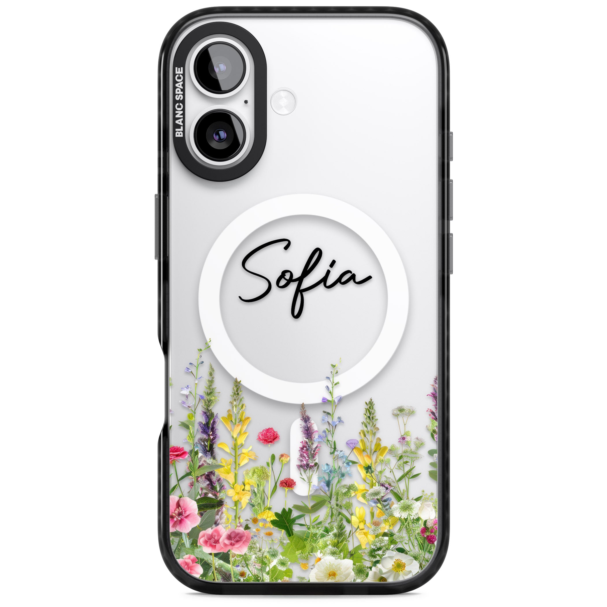 Personalised Garden Wildfowers iPhone 17 Impact Pro Black Phone Case