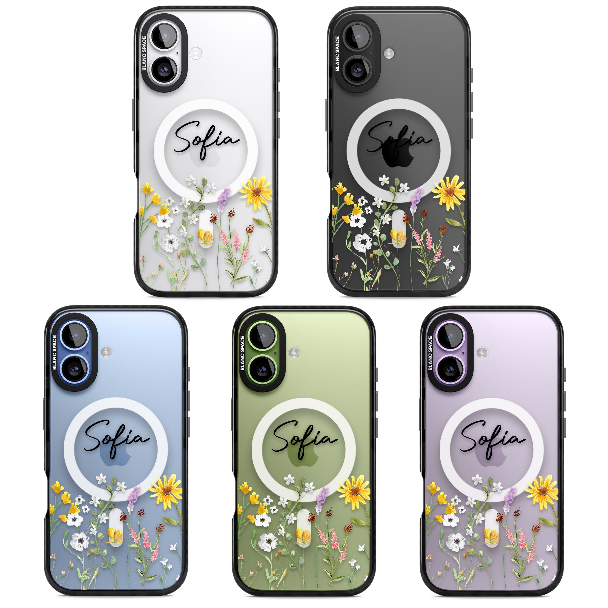 Personalised April Wildfowers iPhone 17 Impact Pro Black Phone Case APT Impact Protection