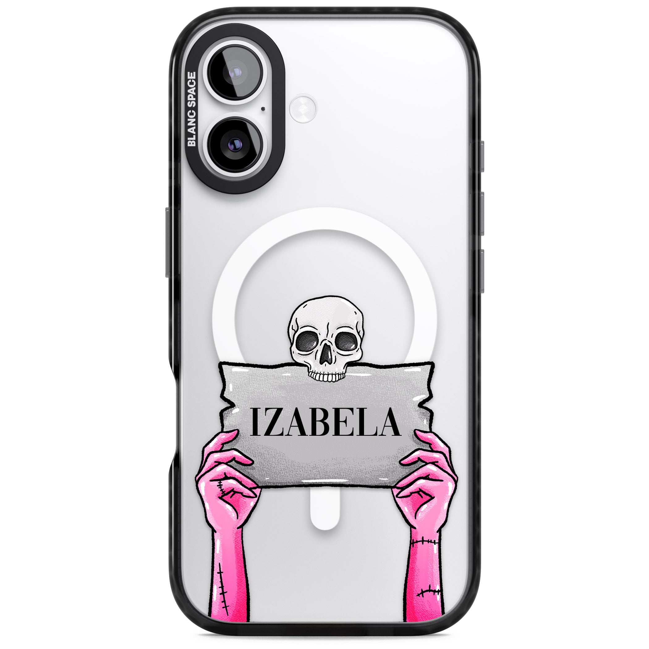 Personalised Grave Plaque iPhone 17 Impact Pro Black Phone Case