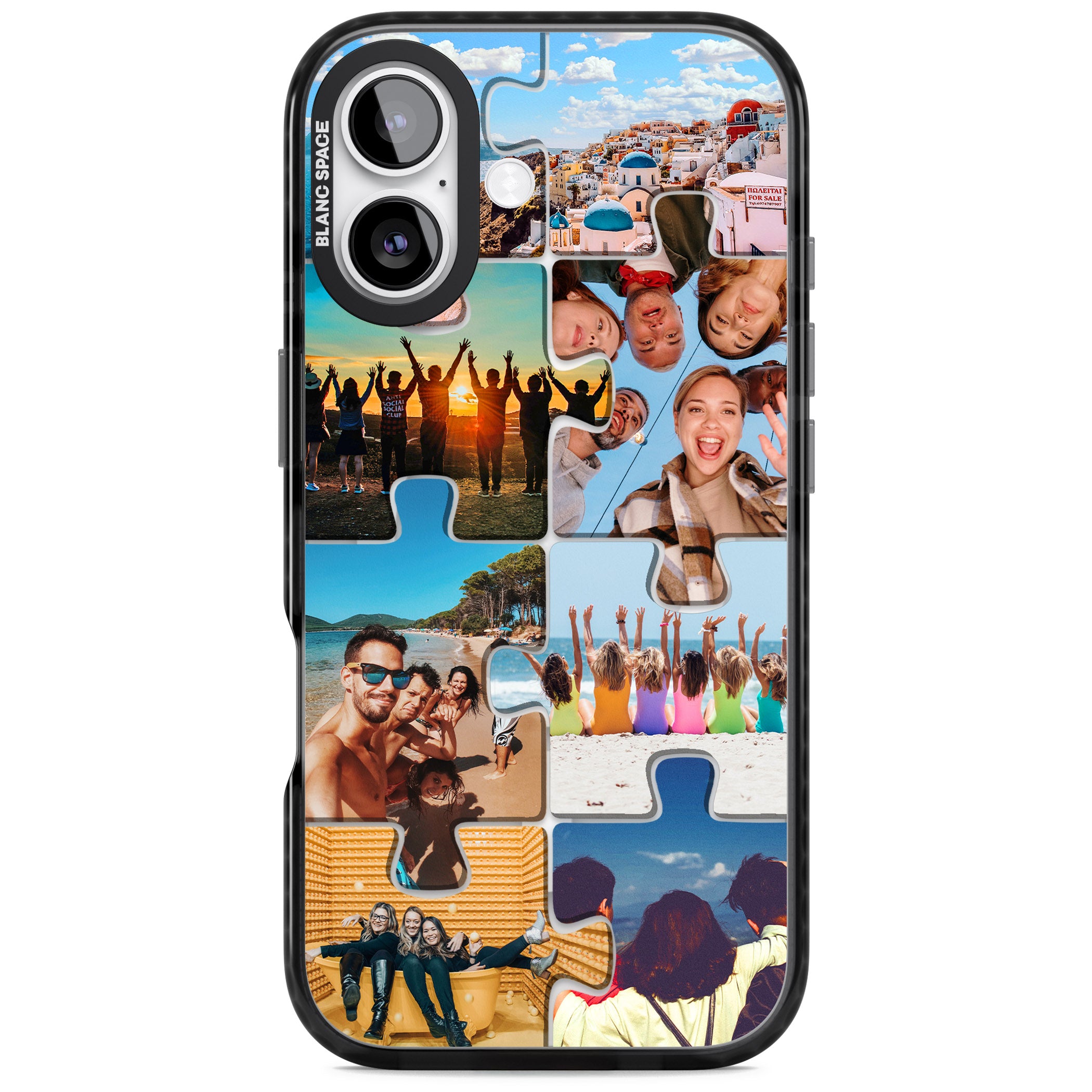 Personalised Jigsaw Photo Grid iPhone 17 Impact Pro Black Phone Case