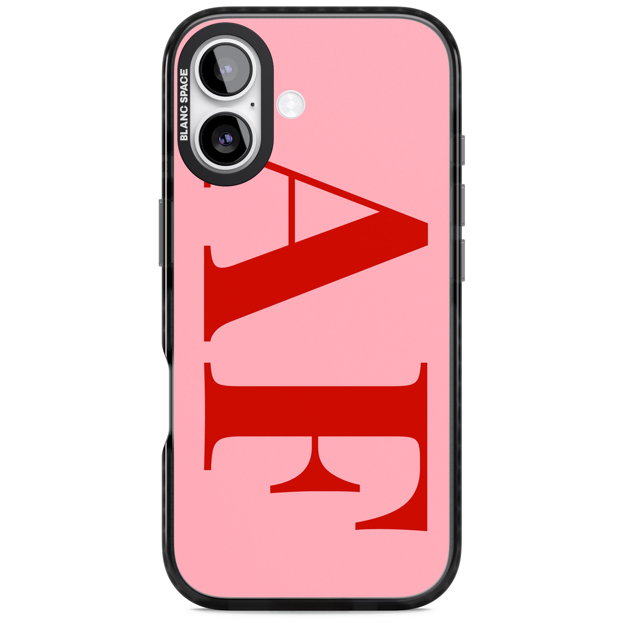 Personalised Red & Pink Letters iPhone 17 Impact Pro Black Phone Case