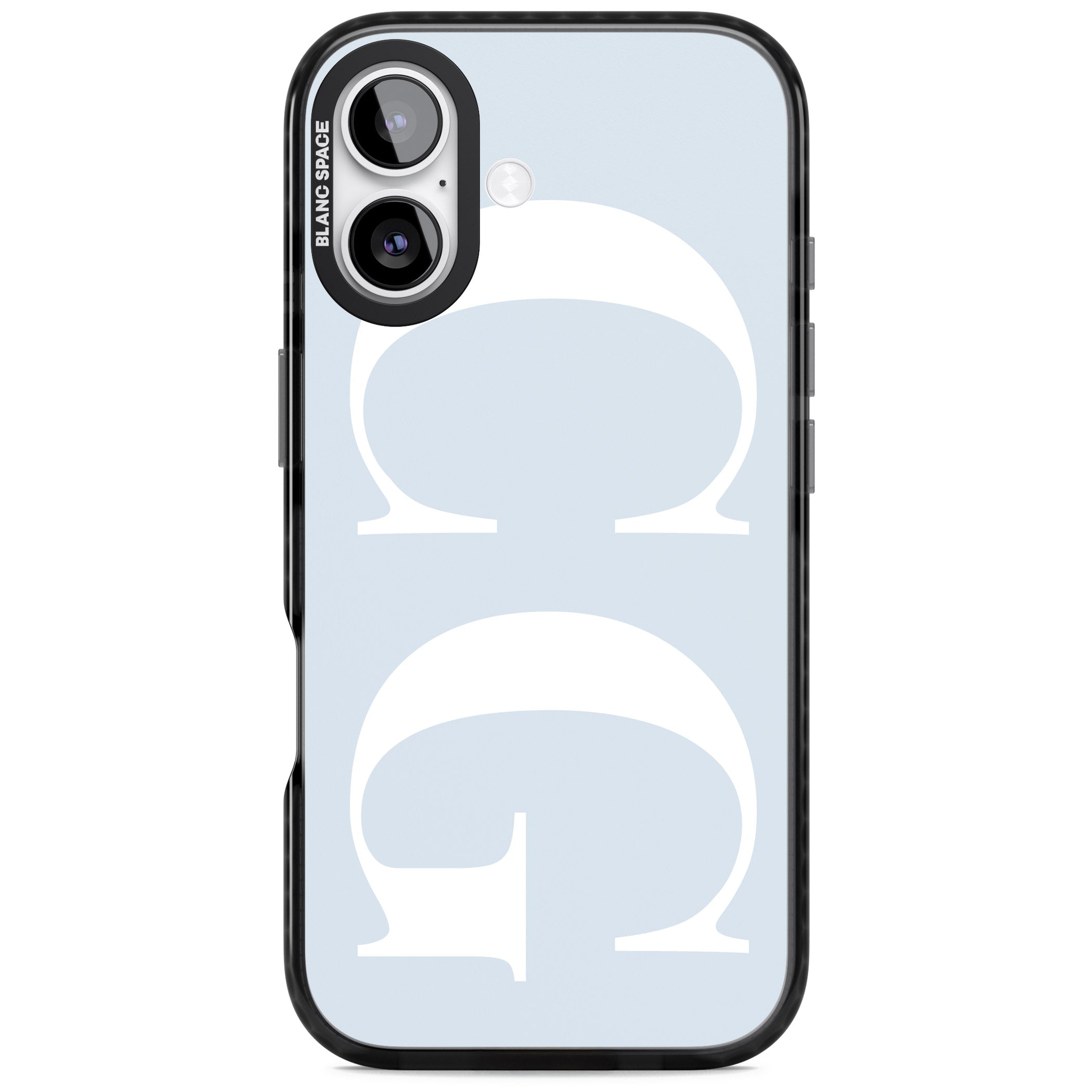Personalised White & Blue Green Letters iPhone 17 Impact Pro Black Phone Case