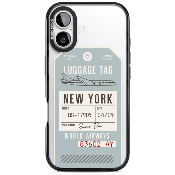 Personalised Vintage USA Luggage Tag