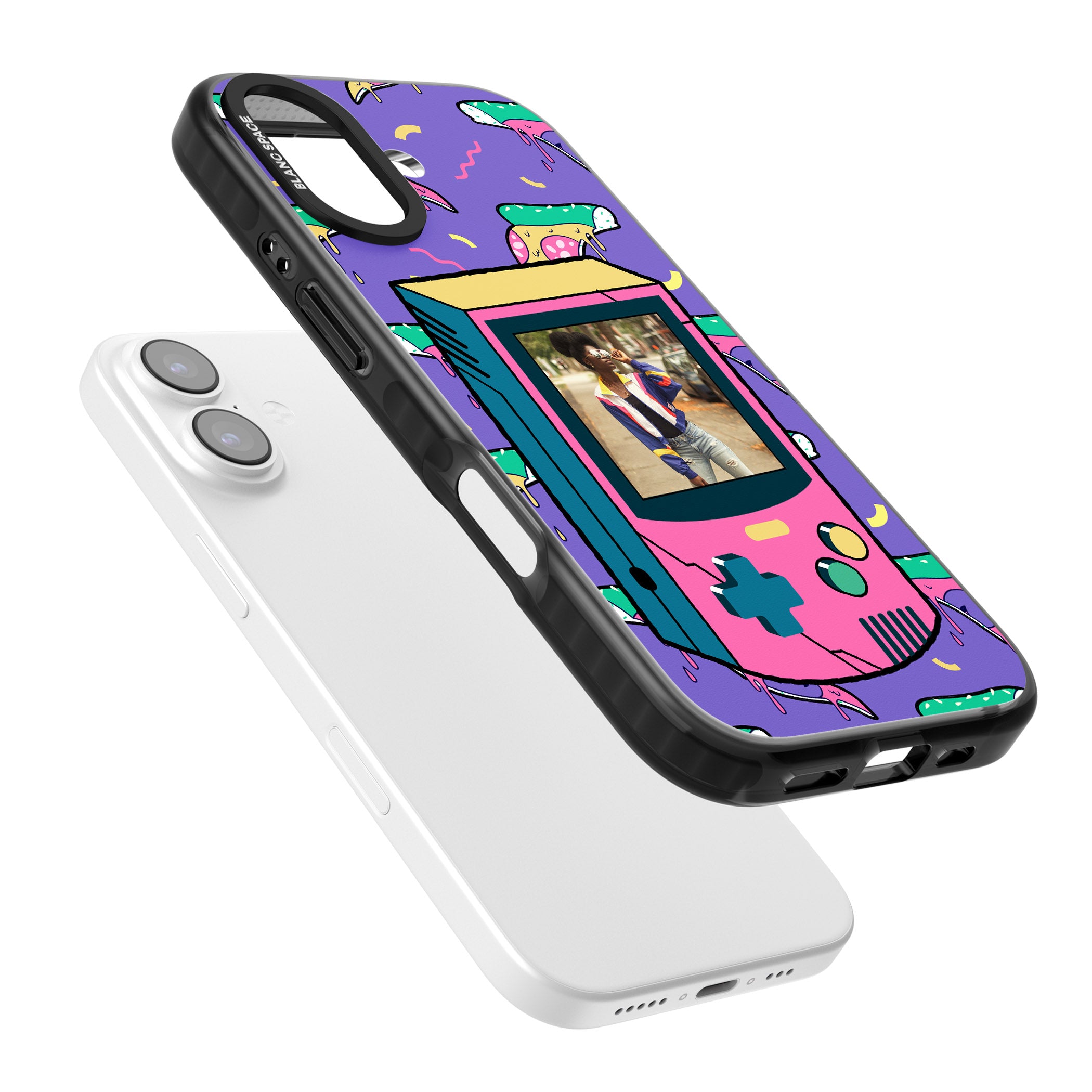 Personalised Retro Game Photo Case iPhone 17 Impact Pro Black Phone Case Colours