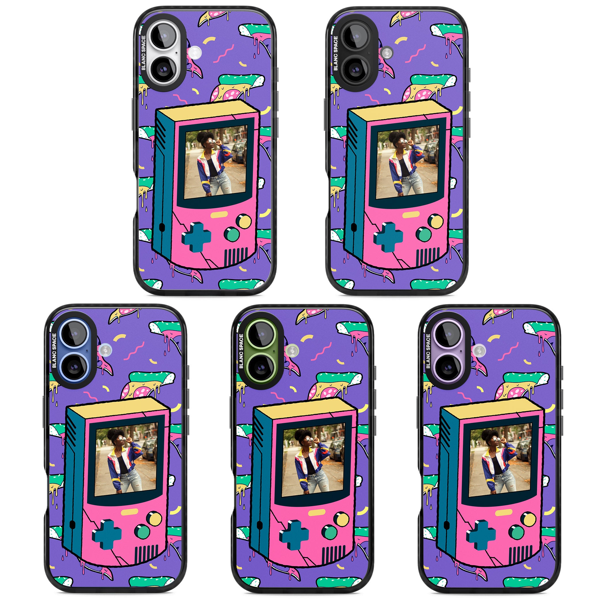 Personalised Retro Game Photo Case iPhone 17 Impact Pro Black Phone Case APT Impact Protection