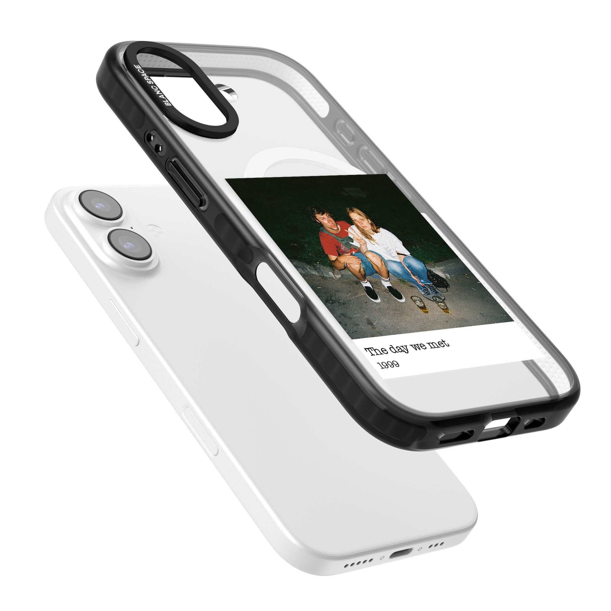 Photo Memory minimal iPhone case | Black Impact Magsafe case for iPhone 17