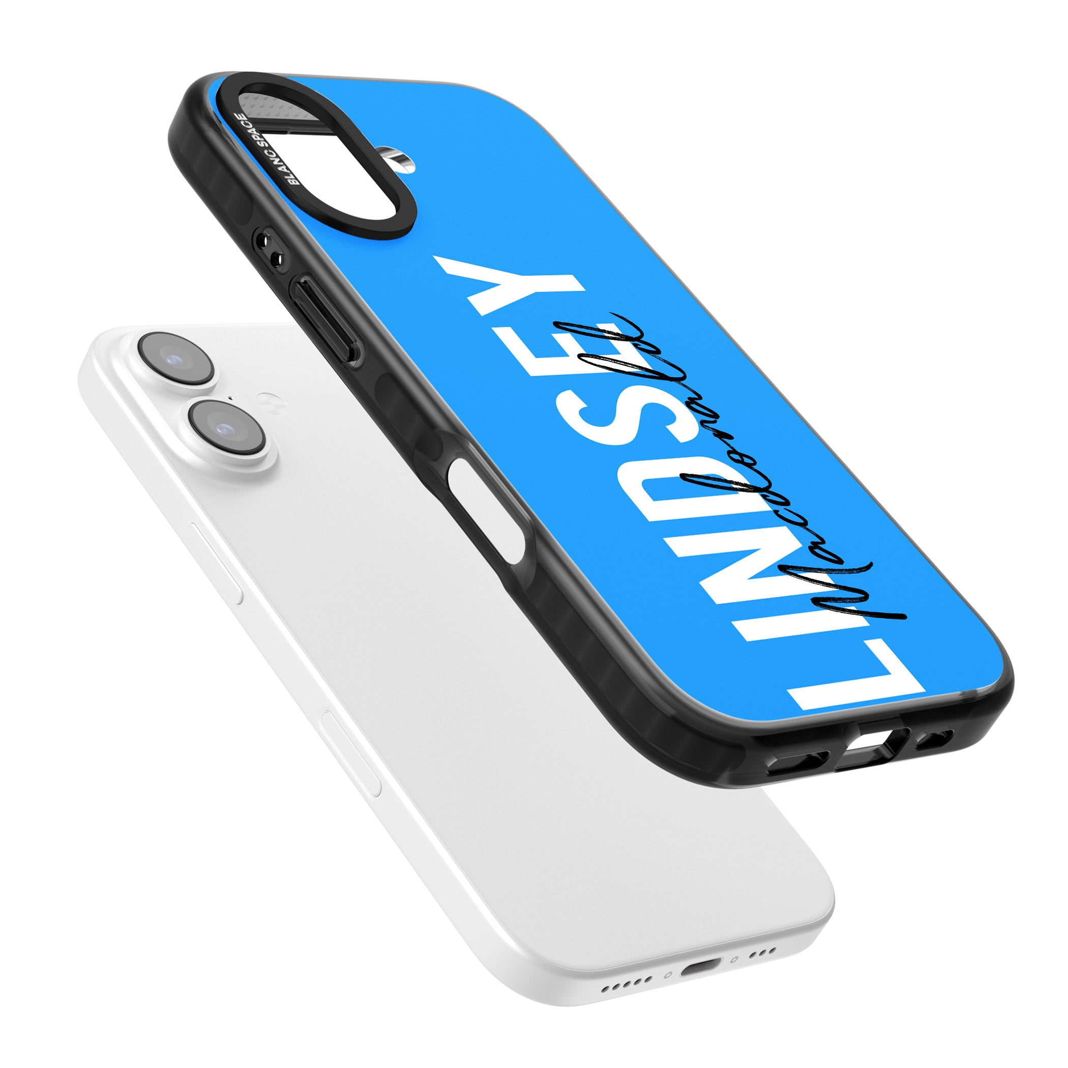 Personalised Bold Name: Blue iPhone 17 Impact Pro Black Phone Case Colours