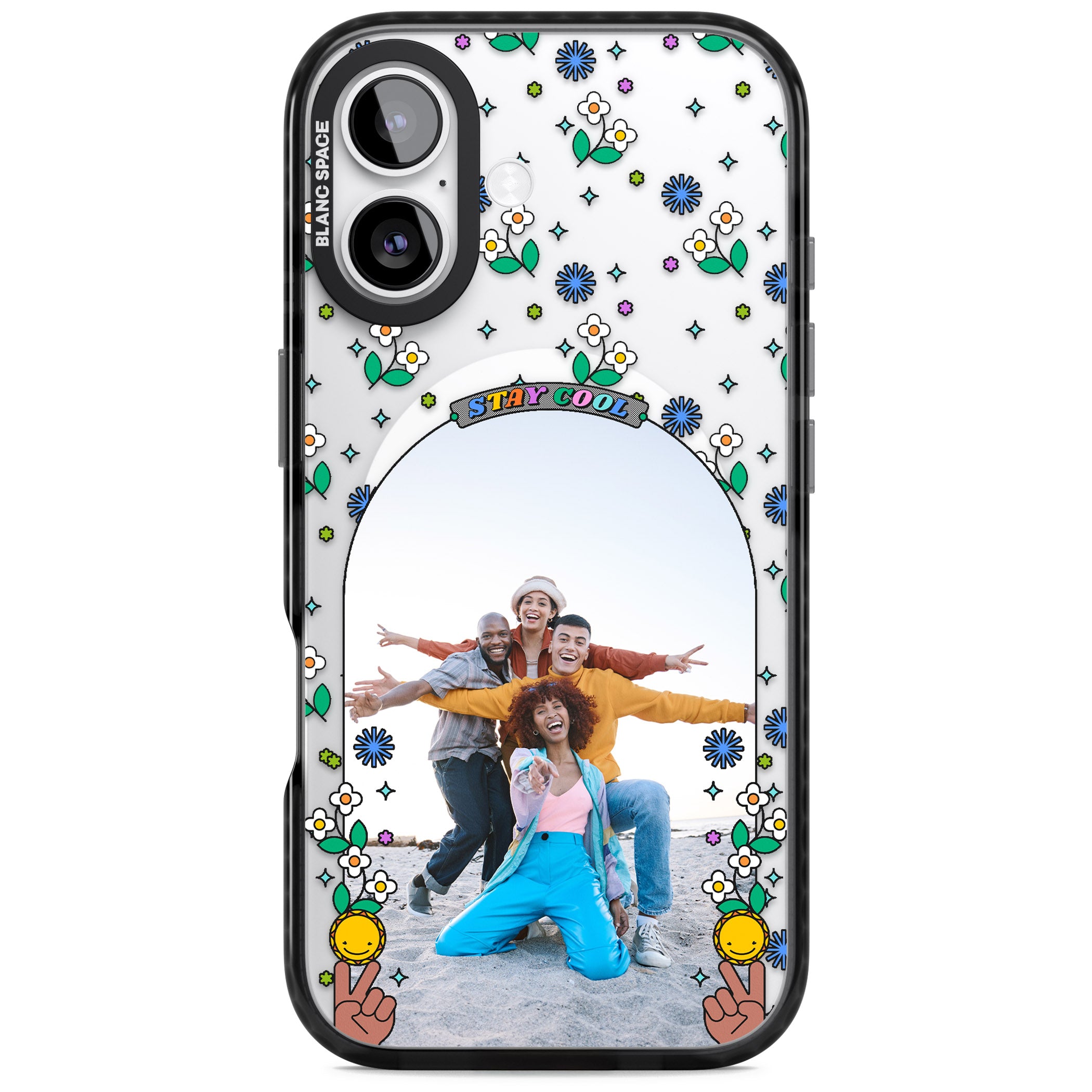 Personalised Summer Photo Frame iPhone 17 Impact Pro Black Phone Case