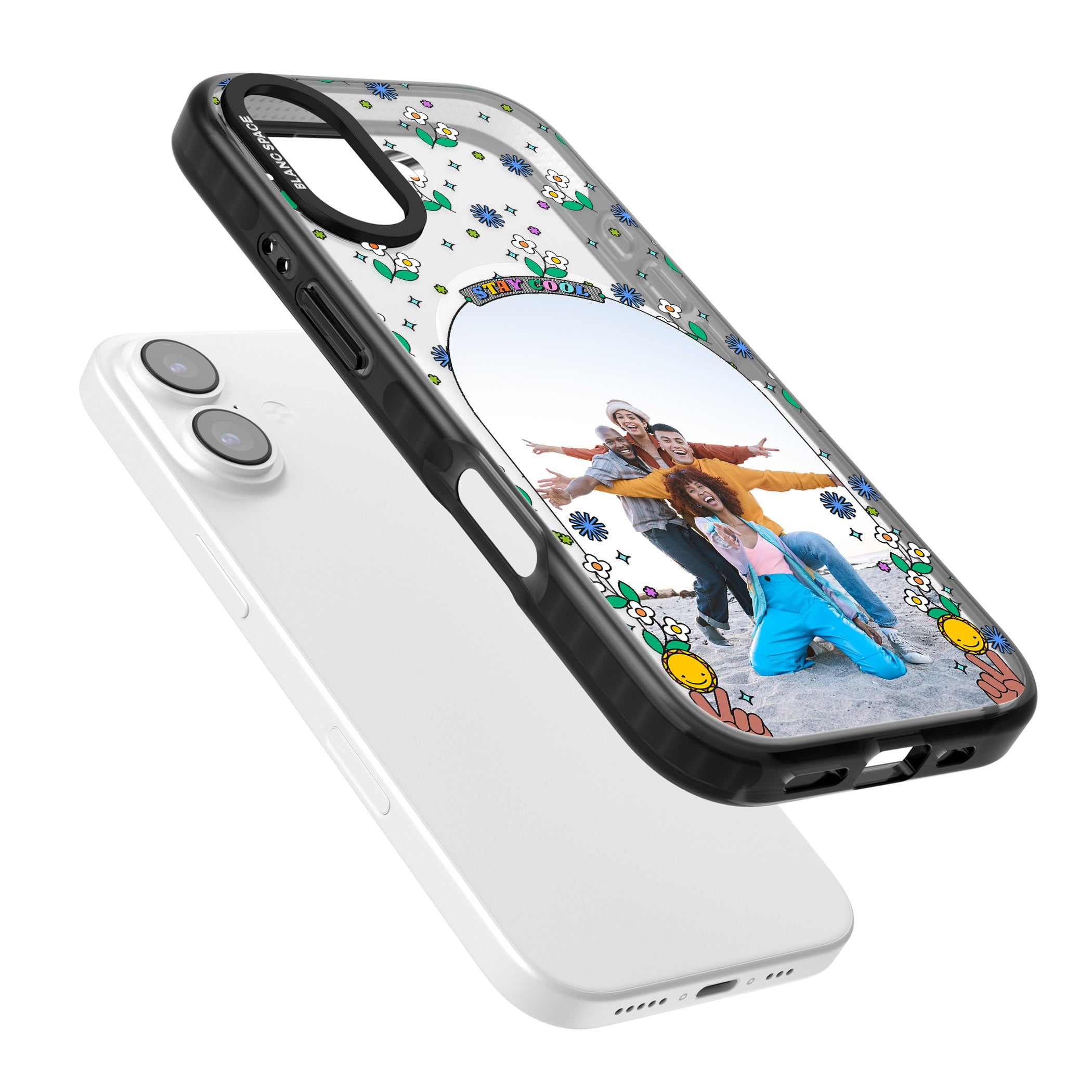 Personalised Summer Photo Frame iPhone 17 Impact Pro Black Phone Case Colours