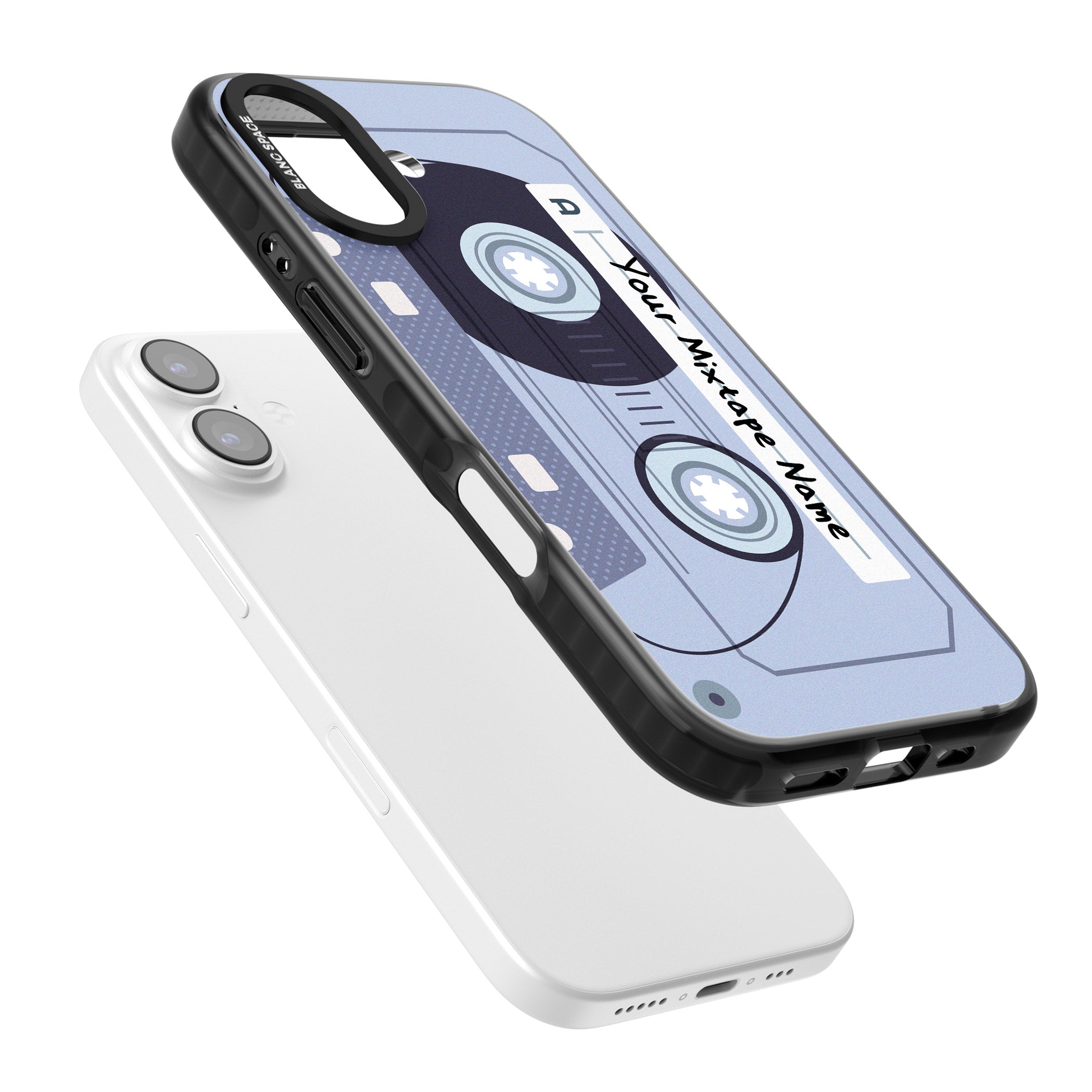 Personalised Retro Mixtape Industrial iPhone 17 Impact Pro Black Phone Case Colours