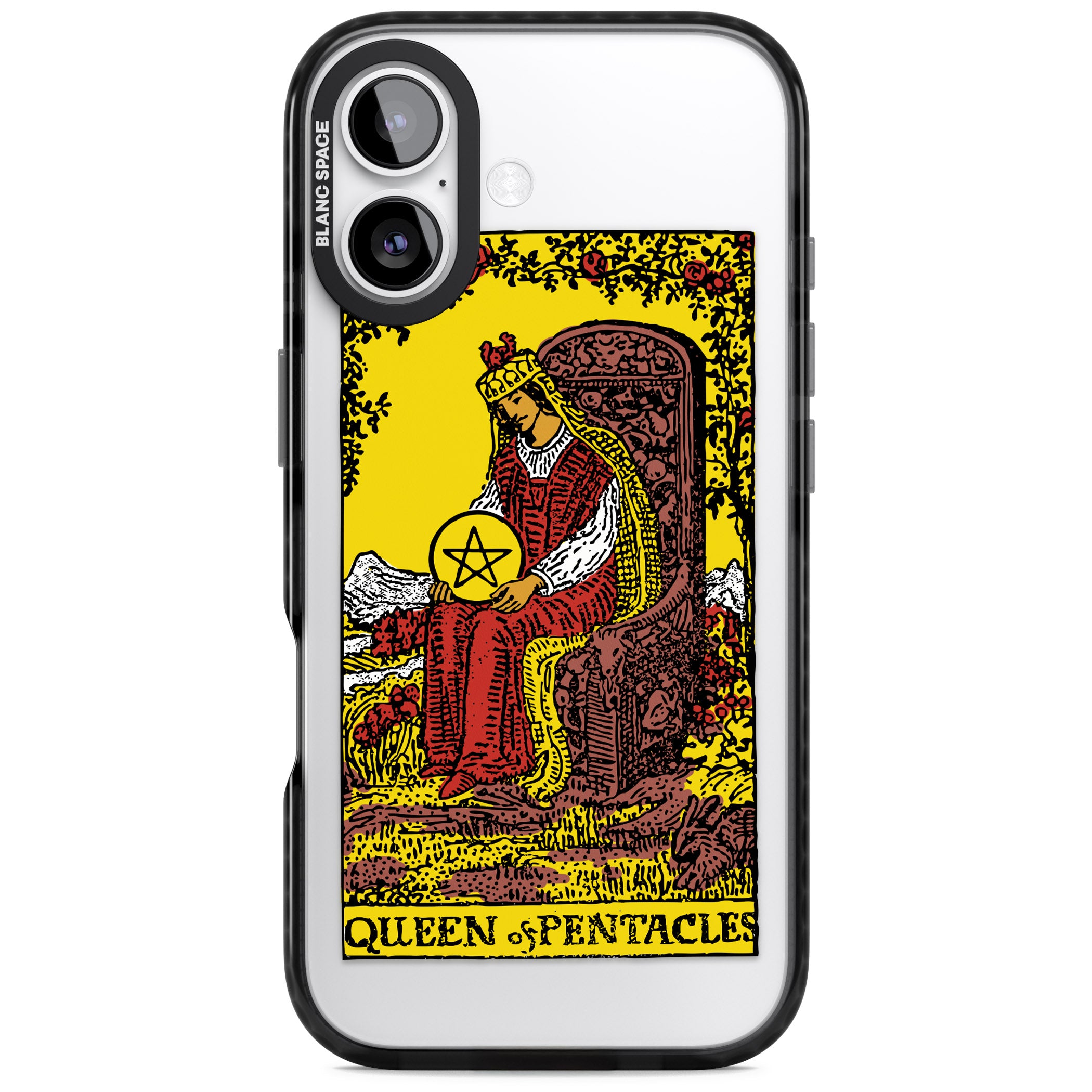 Personalised Queen Of Pentacles Tarot Card (Color) iPhone 17 Impact Pro Black Phone Case