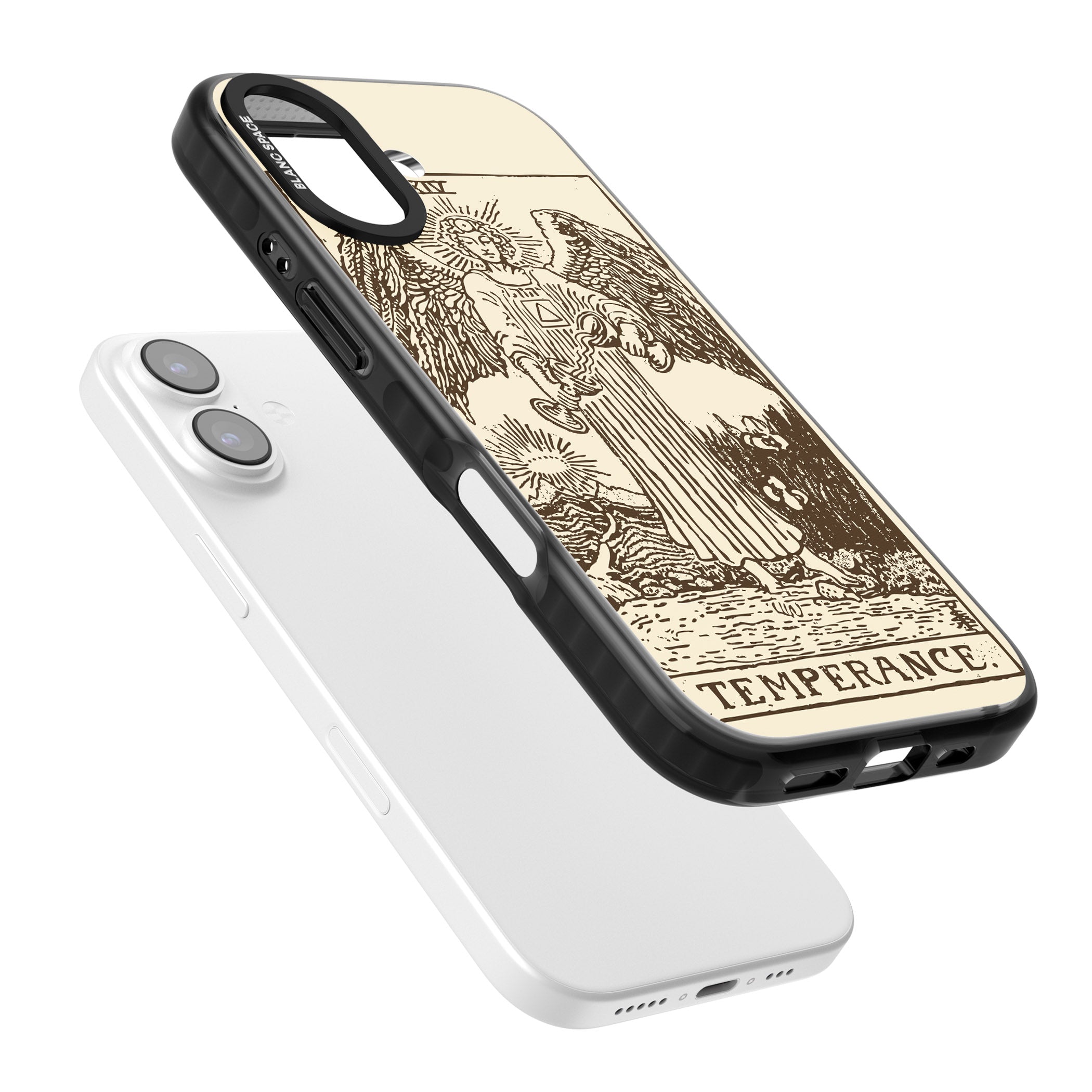 Personalised Temperance Tarot Card (Cream) iPhone 17 Impact Pro Black Phone Case Colours