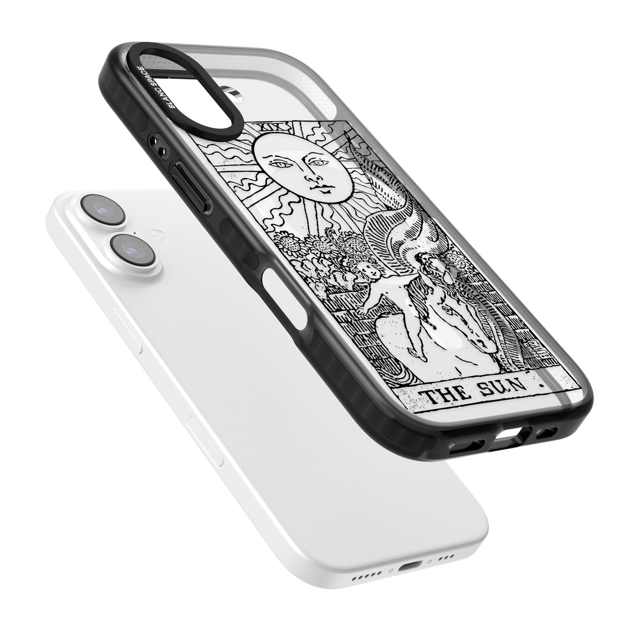 Personalised The Sun Tarot Card (Clear) iPhone 17 Impact Pro Black Phone Case Colours
