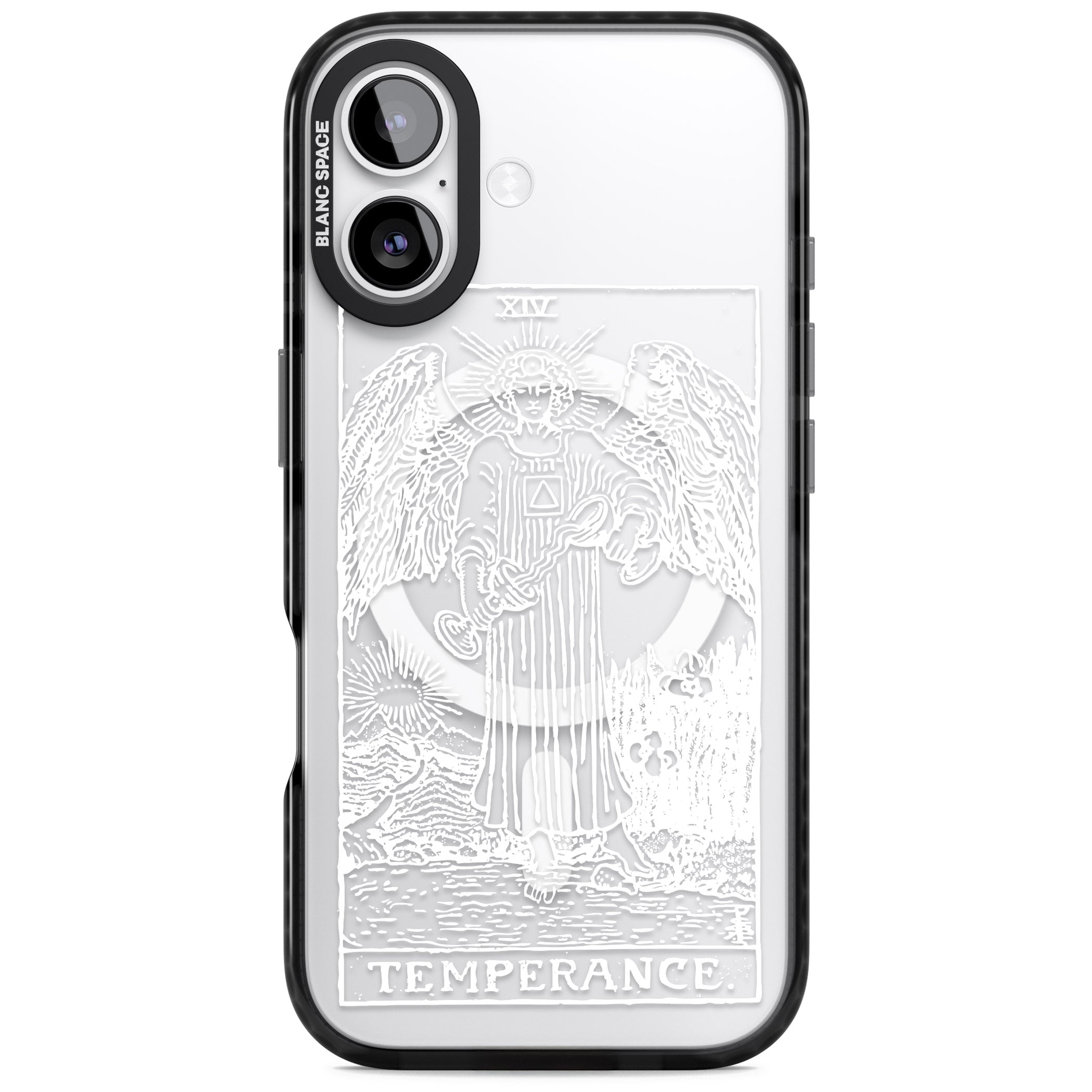 Personalised Temperance Tarot Card (White) iPhone 17 Impact Pro Black Phone Case