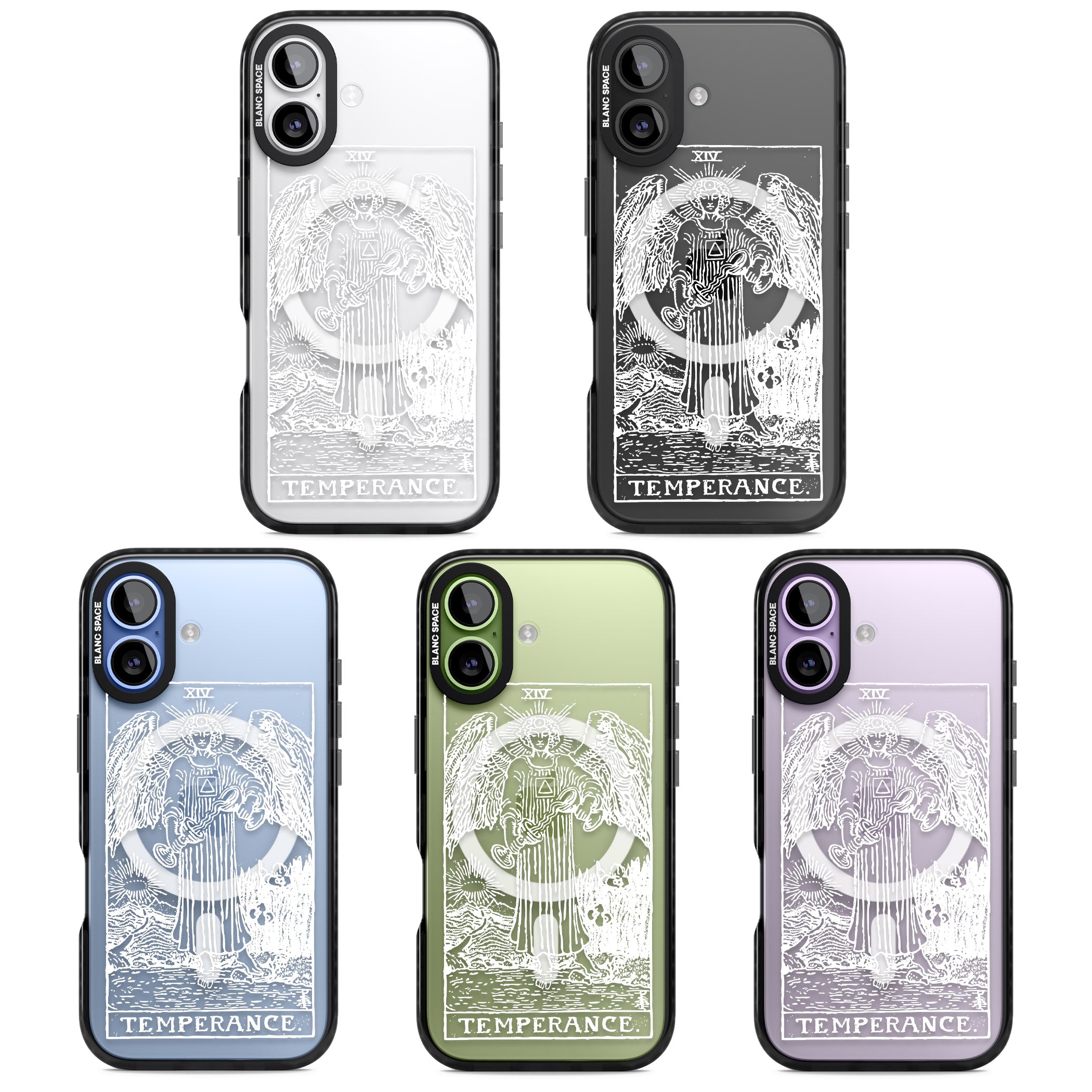 Personalised Temperance Tarot Card (White) iPhone 17 Impact Pro Black Phone Case APT Impact Protection