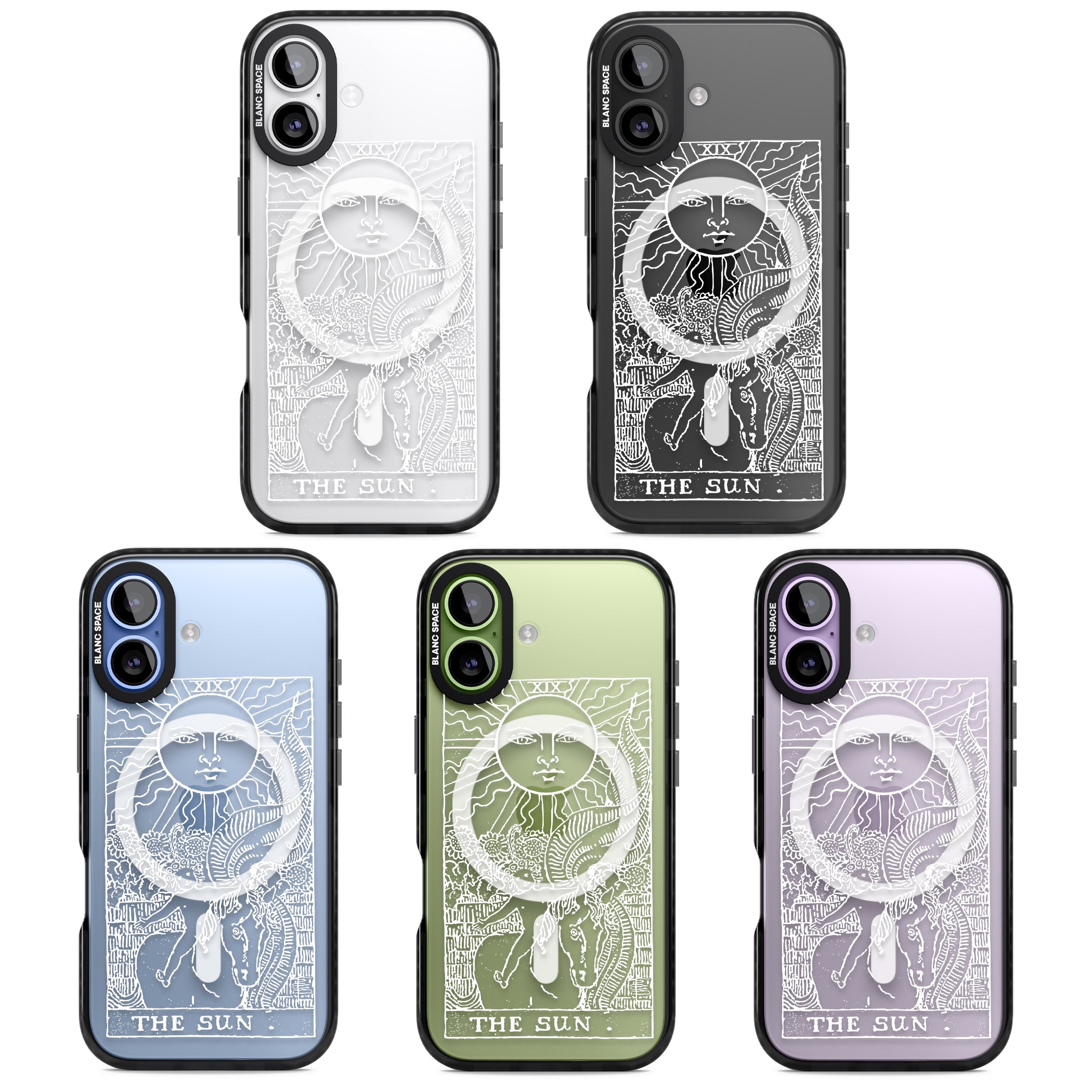 Personalised The Sun Tarot Card (White) iPhone 17 Impact Pro Black Phone Case APT Impact Protection