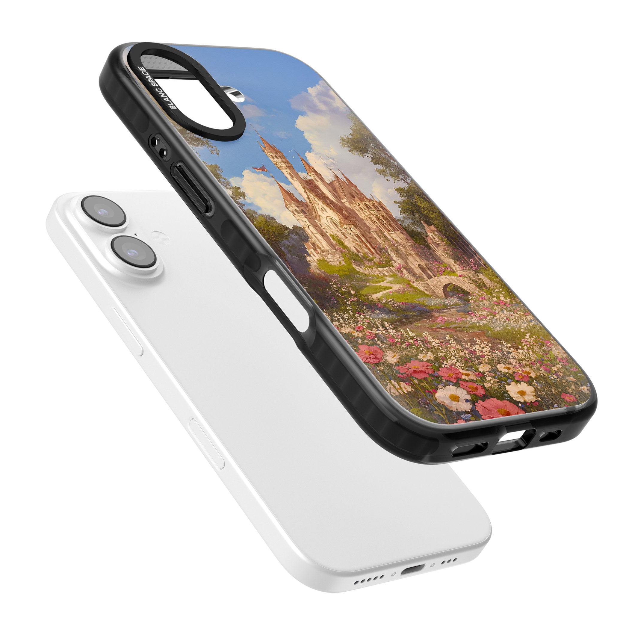 Castle Flower Fields iPhone 17 Impact Pro Black Phone Case Colours