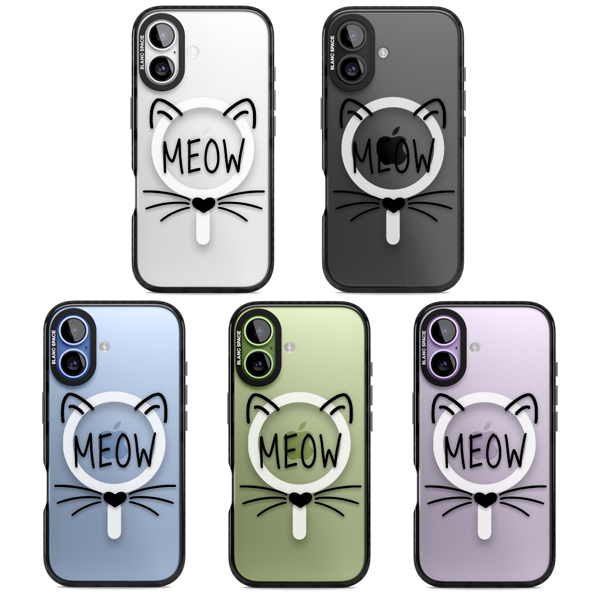 Cat Whiskers iPhone 17 Impact Pro Black Phone Case APT Impact Protection