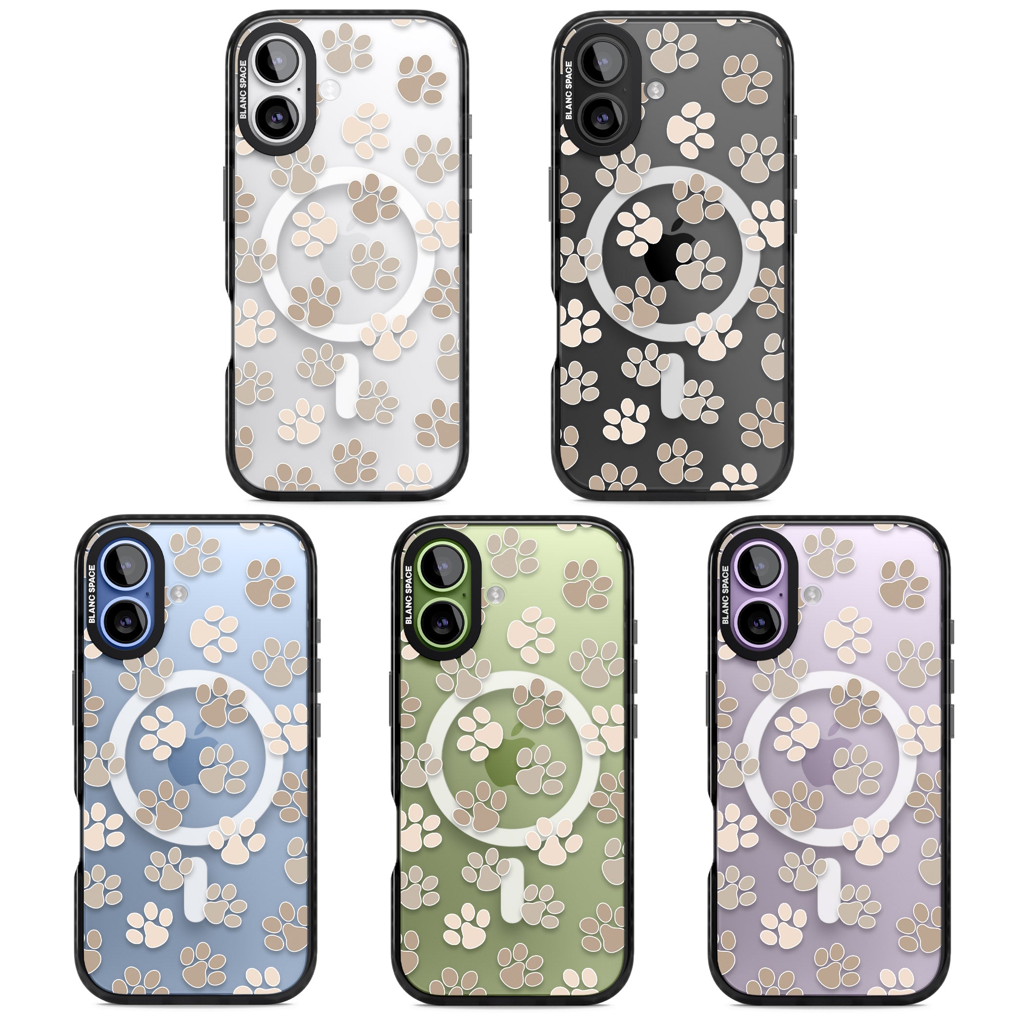 Paw Prints iPhone 17 Impact Pro Black Phone Case APT Impact Protection