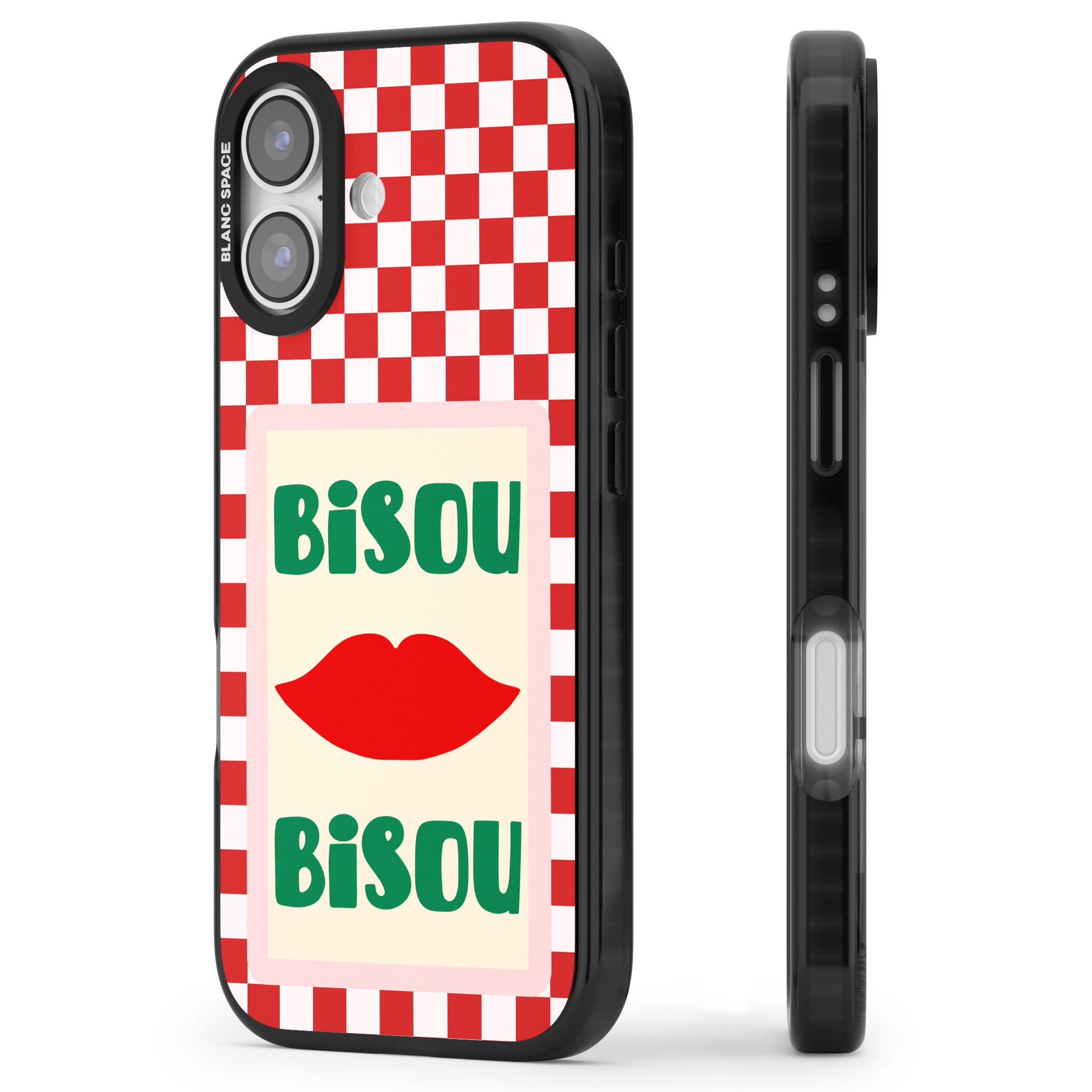 Bisou iPhone 17 Impact Pro Black Phone Case Side Profile
