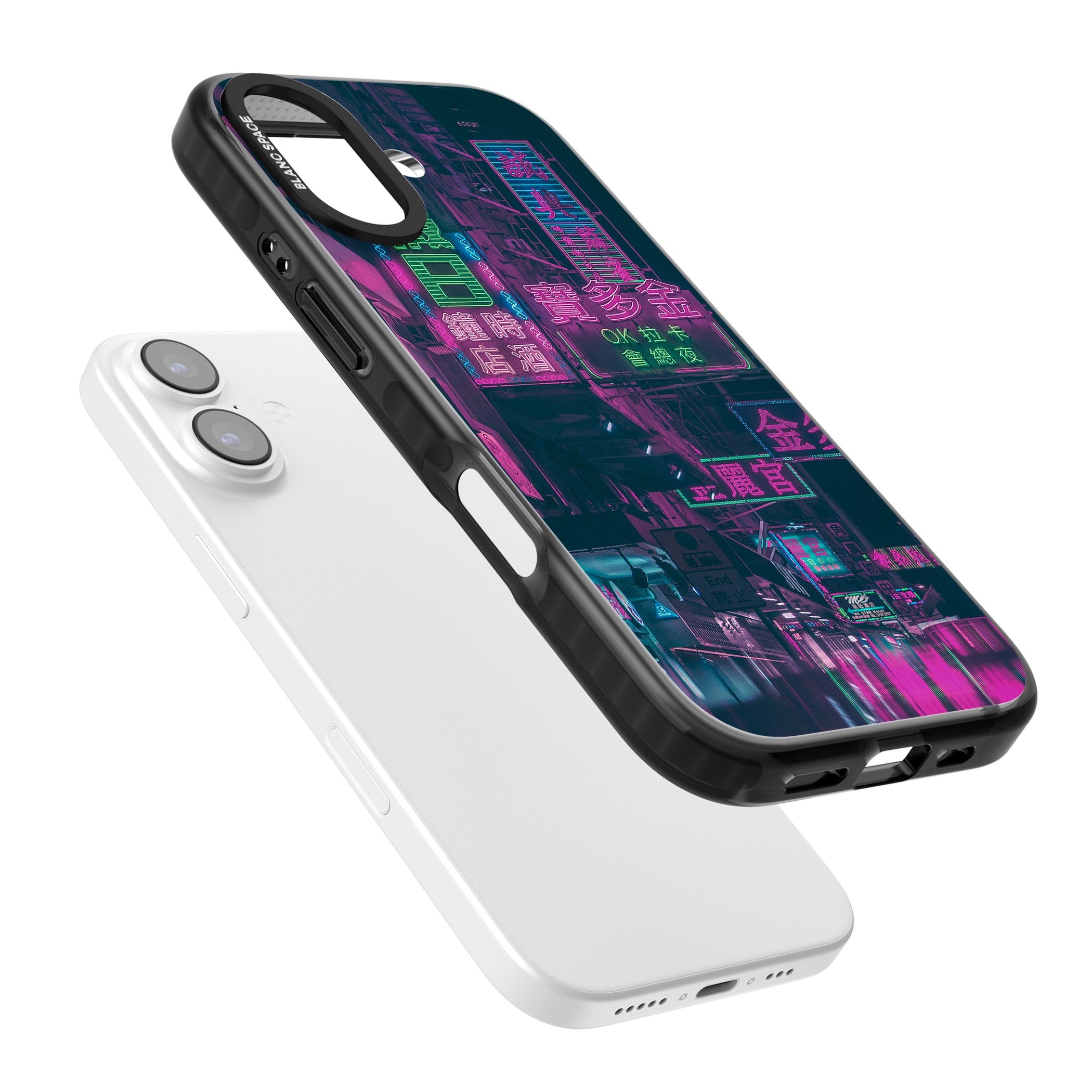 Neon Night Strip iPhone 17 Impact Pro Black Phone Case Colours