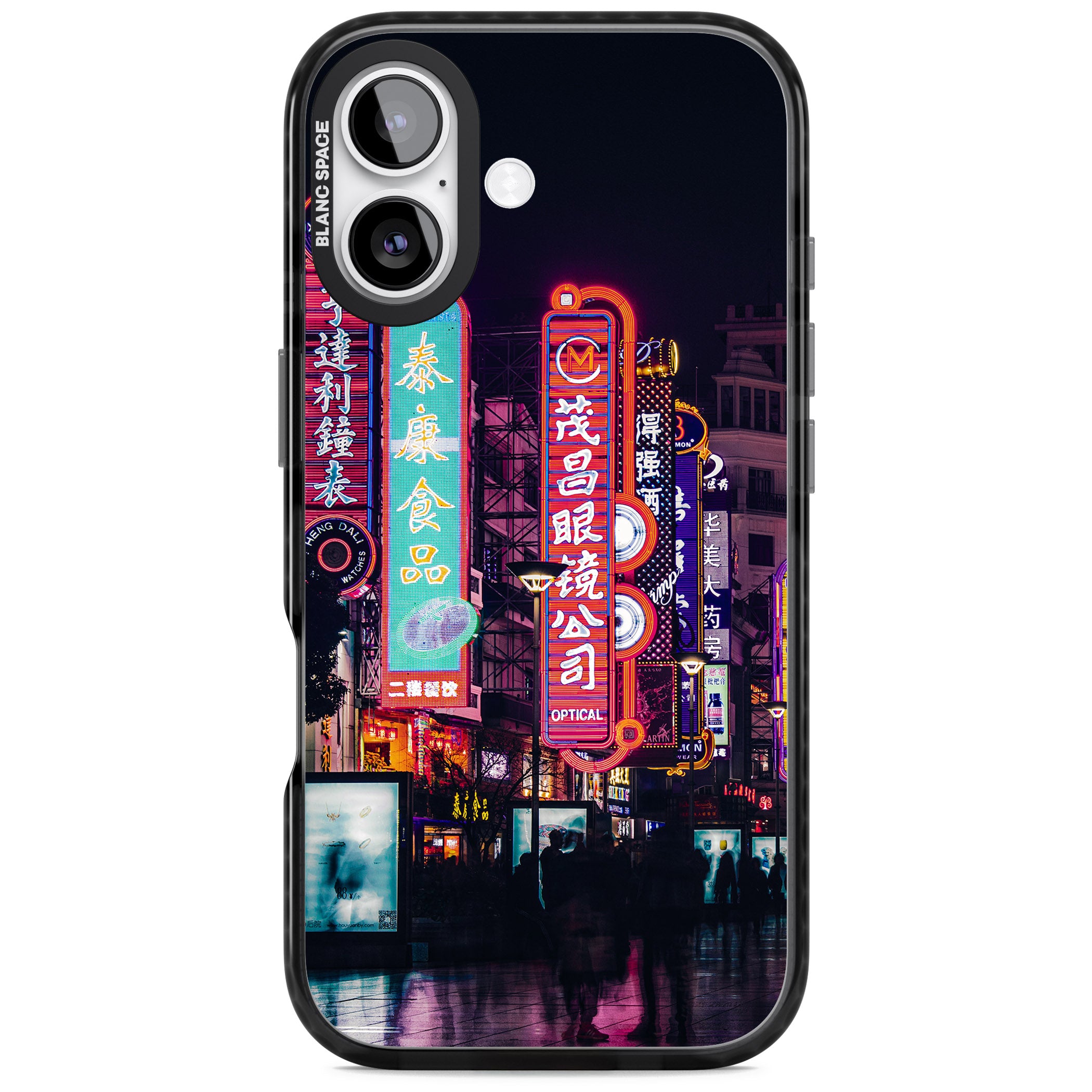 Neon Streets iPhone 17 Impact Pro Black Phone Case