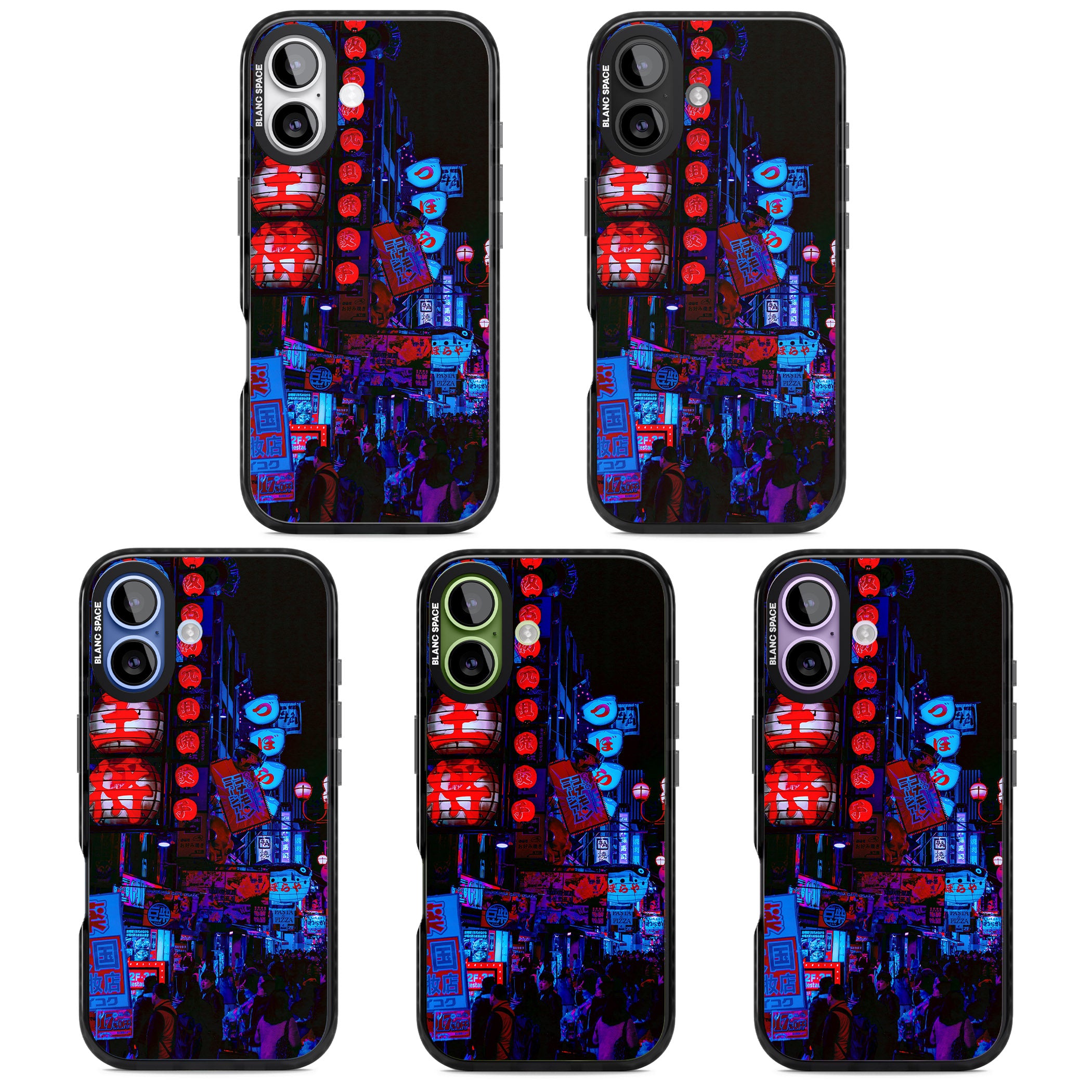 Neon City Nights iPhone 17 Impact Pro Black Phone Case APT Impact Protection