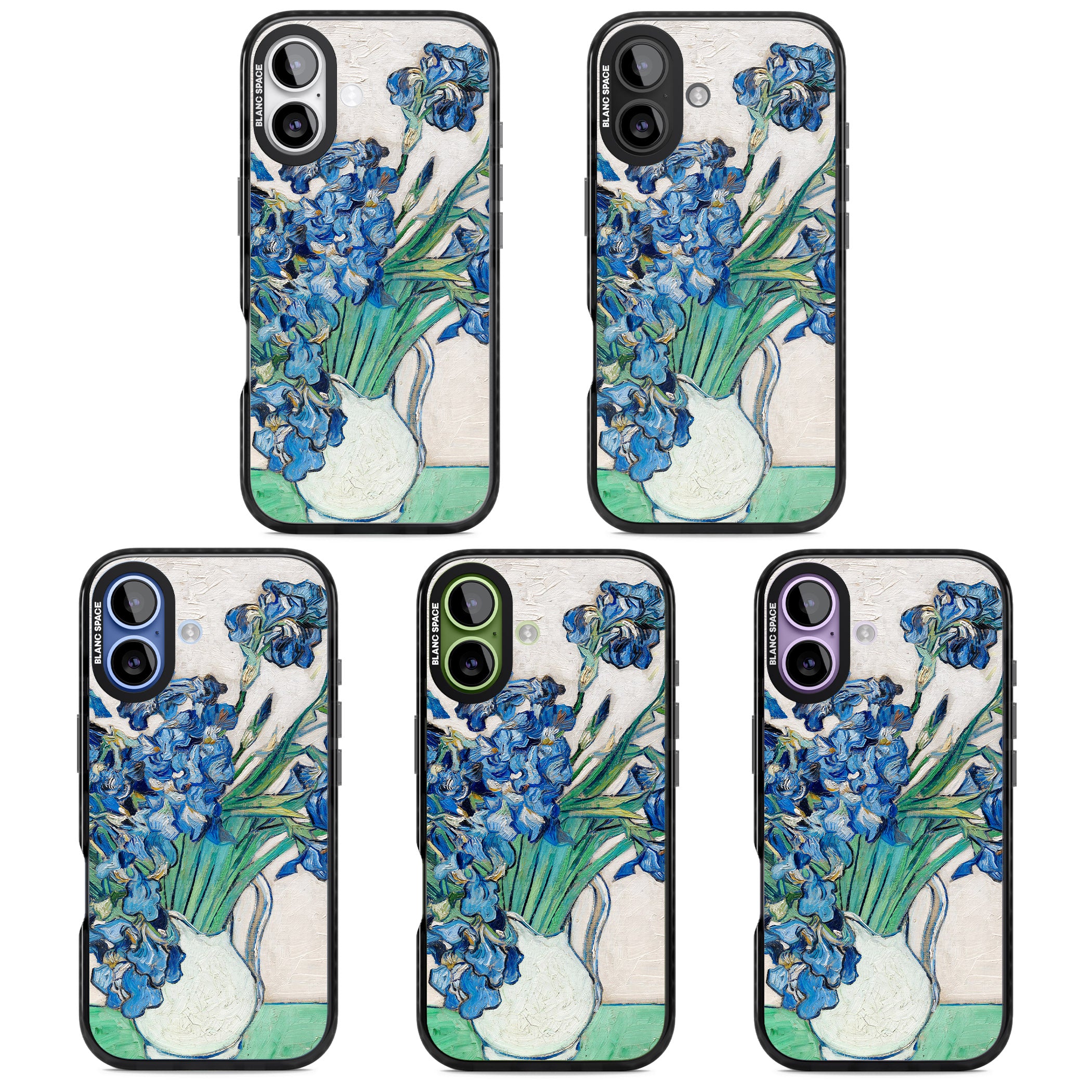 Irises By Vincent Van Gogh iPhone 17 Impact Pro Black Phone Case APT Impact Protection
