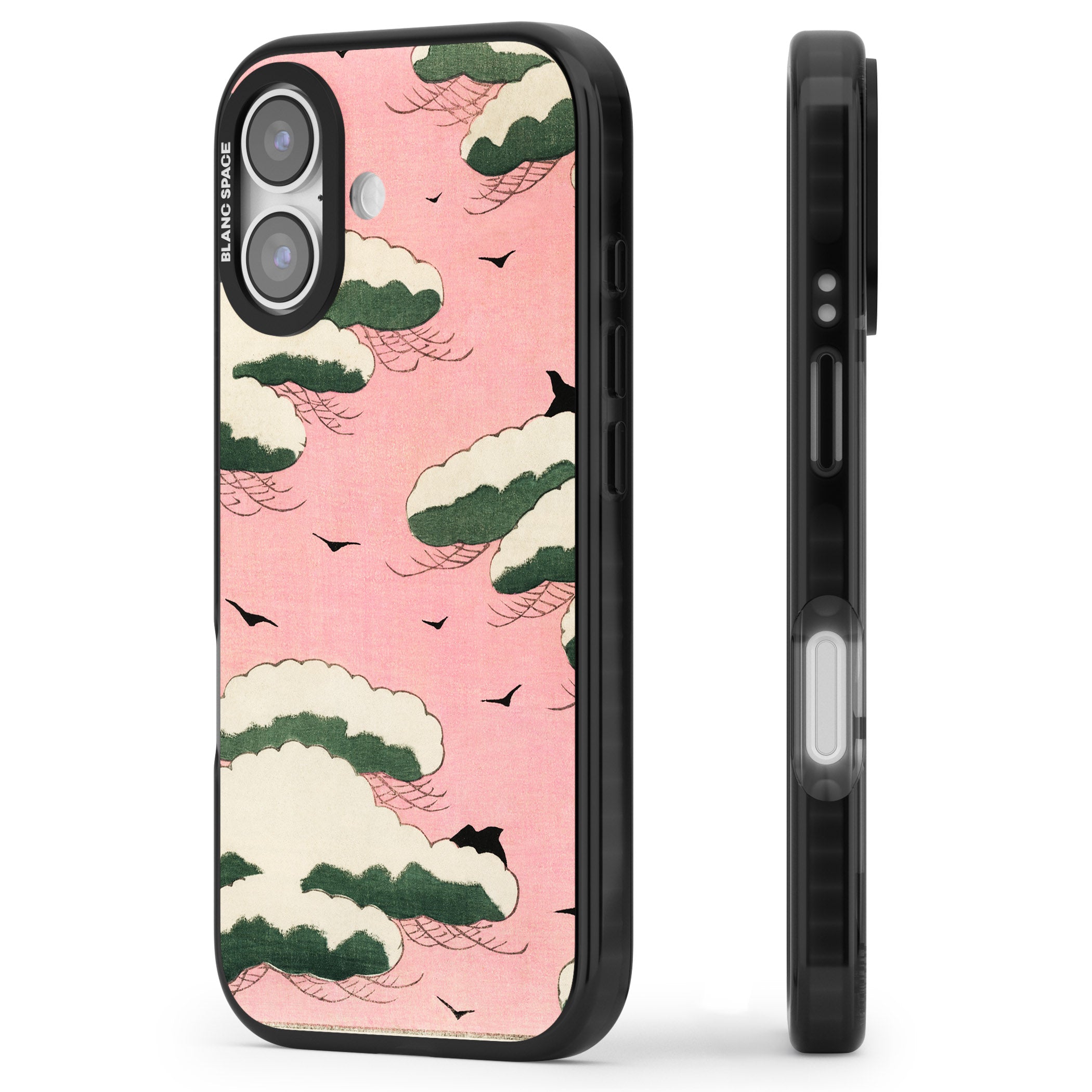 Japanese Pink Sky iPhone 17 Impact Pro Black Phone Case Side Profile