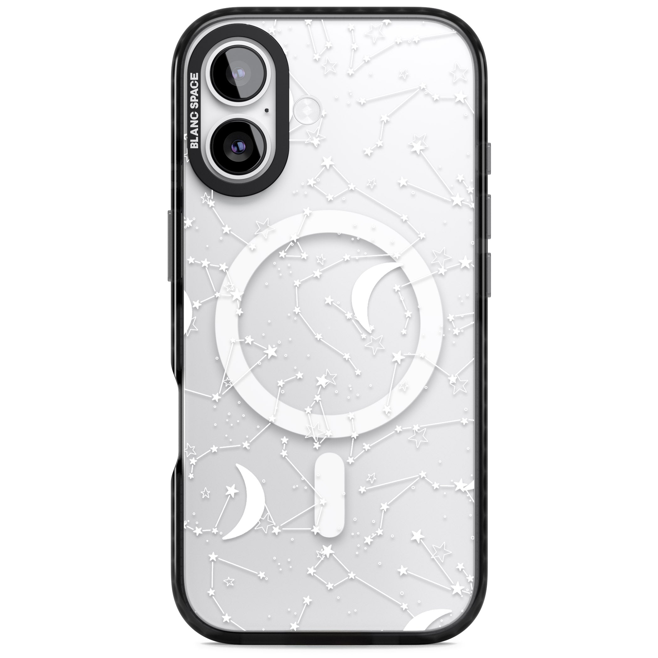 White Constellations iPhone 17 Impact Pro Black Phone Case
