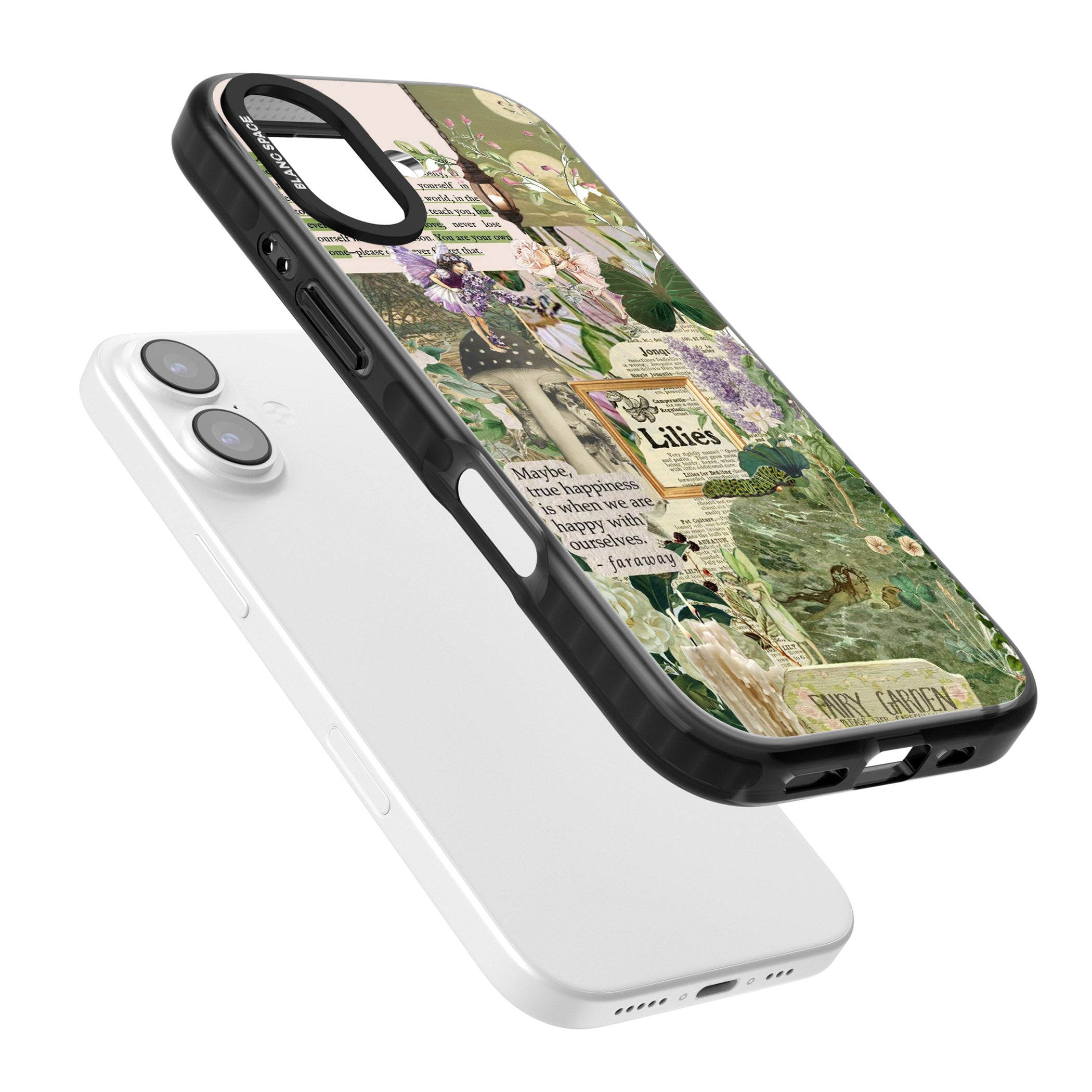 Fairy Garden iPhone 17 Impact Pro Black Phone Case Colours