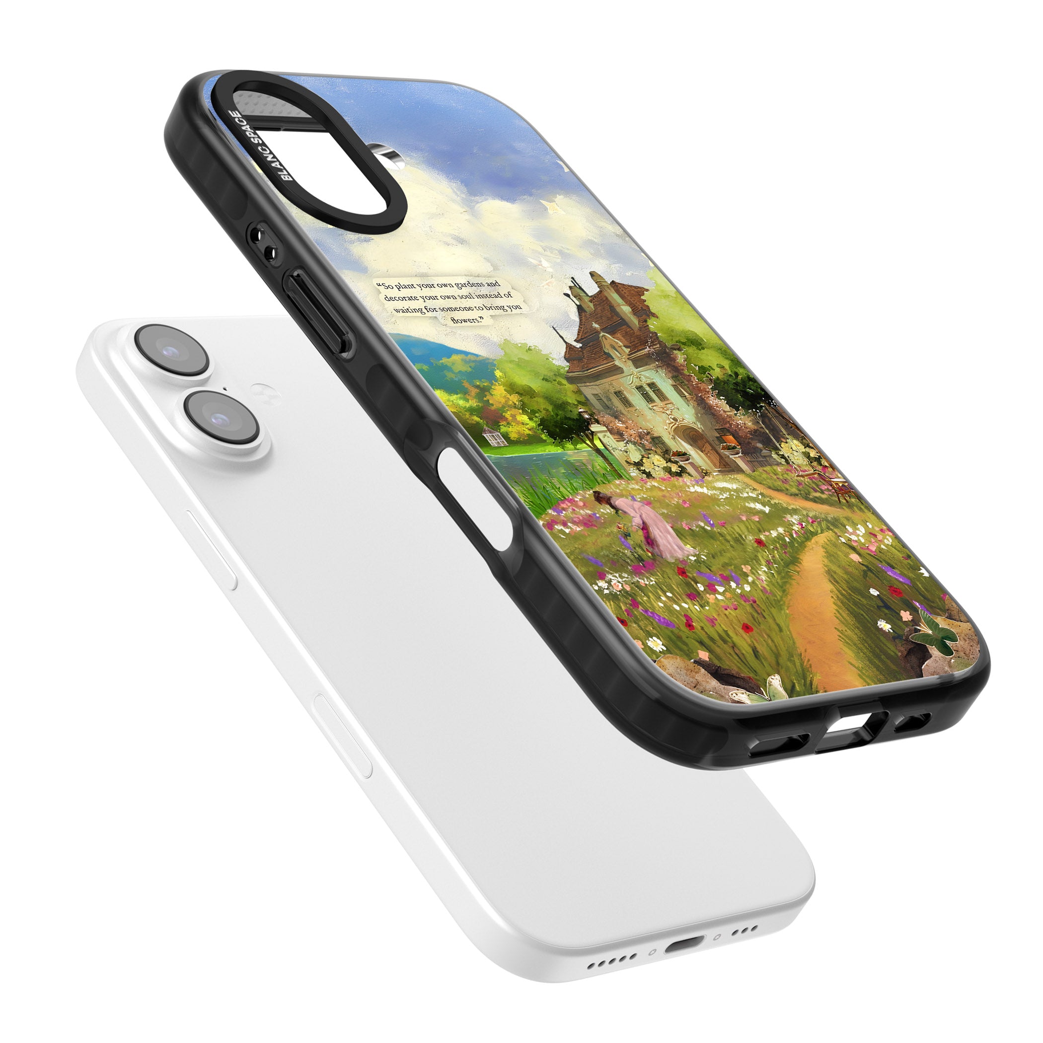 Spring Cottage iPhone 17 Impact Pro Black Phone Case Colours