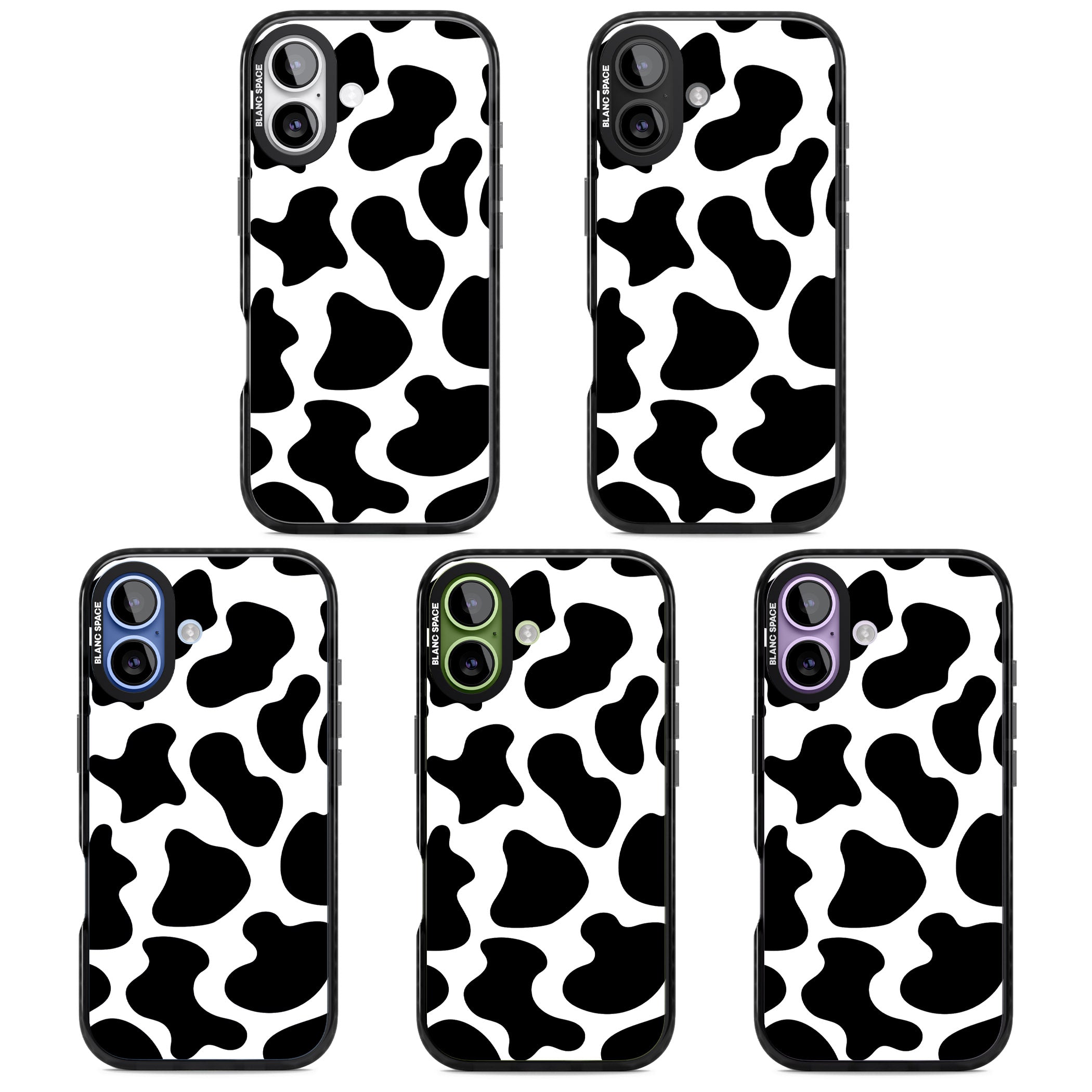 Cow Print iPhone 17 Impact Pro Black Phone Case APT Impact Protection