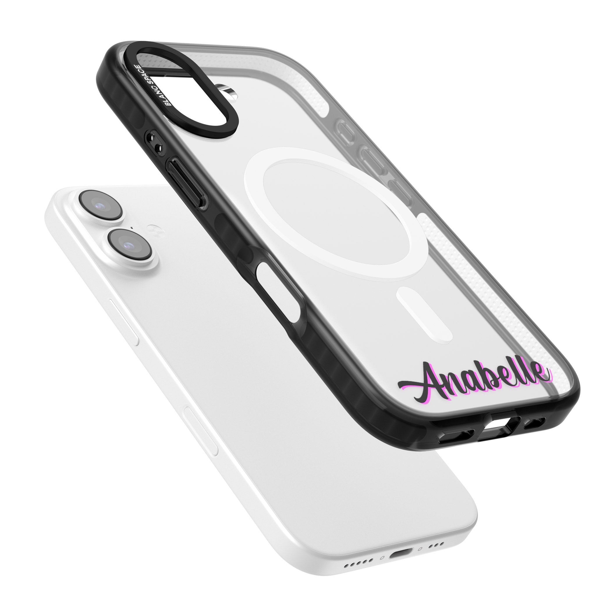 Personalised Cute Bottom Name iPhone 17 Impact Pro Black Phone Case Colours