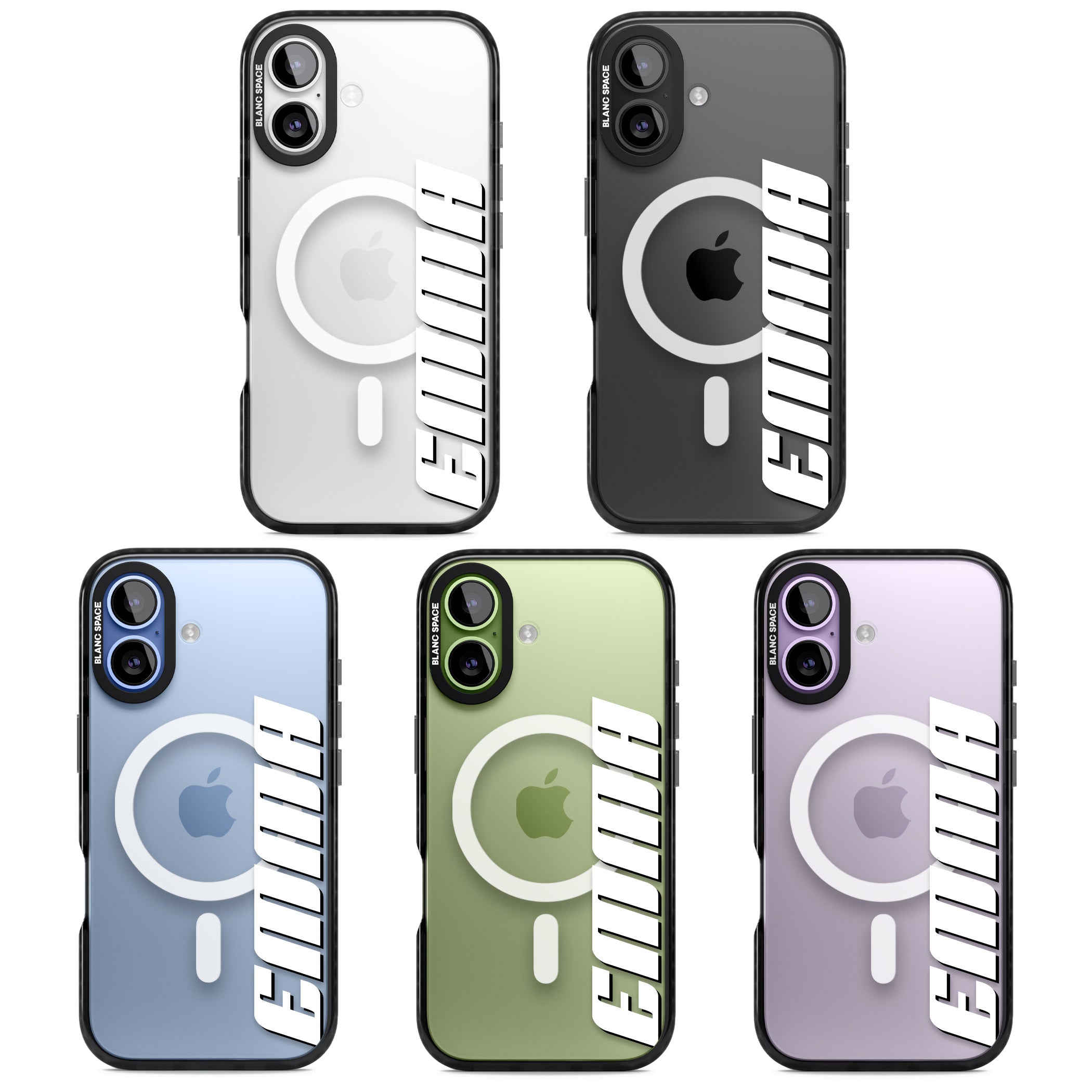 Personalised Vertical Bold Name iPhone 17 Impact Pro Black Phone Case APT Impact Protection