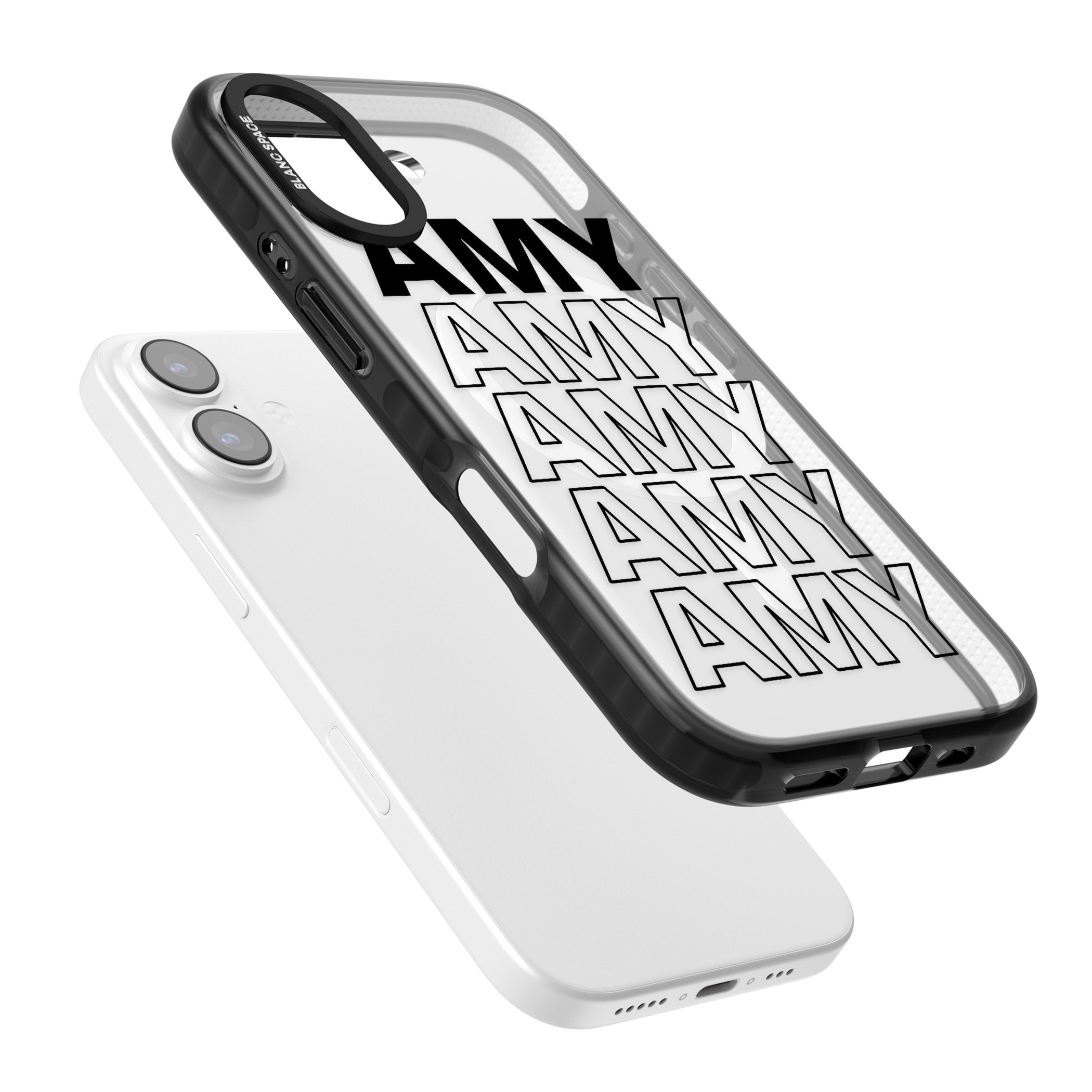 Personalised Bold Continous Name iPhone 17 Impact Pro Black Phone Case Colours