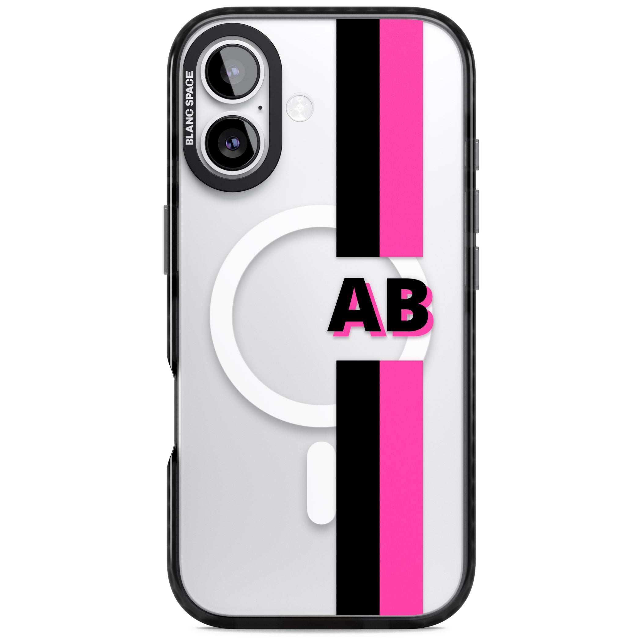 Personalised Bold Name Stripe iPhone 17 Impact Pro Black Phone Case