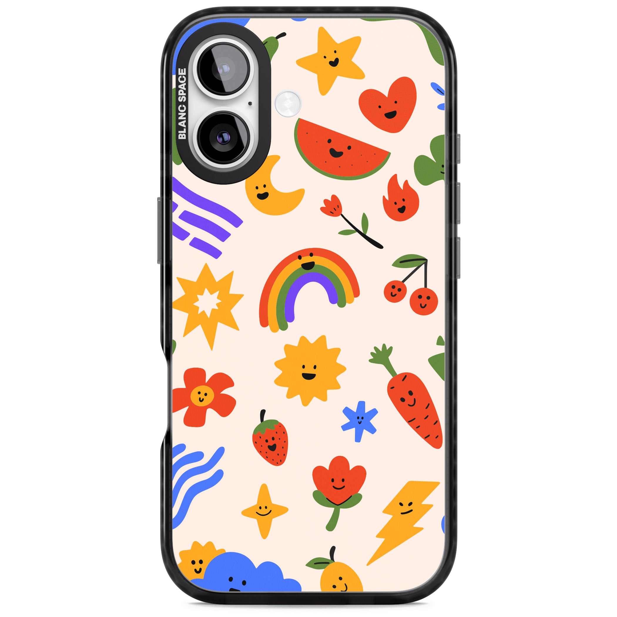 Playful Kawaii Icons iPhone 17 Impact Pro Black Phone Case