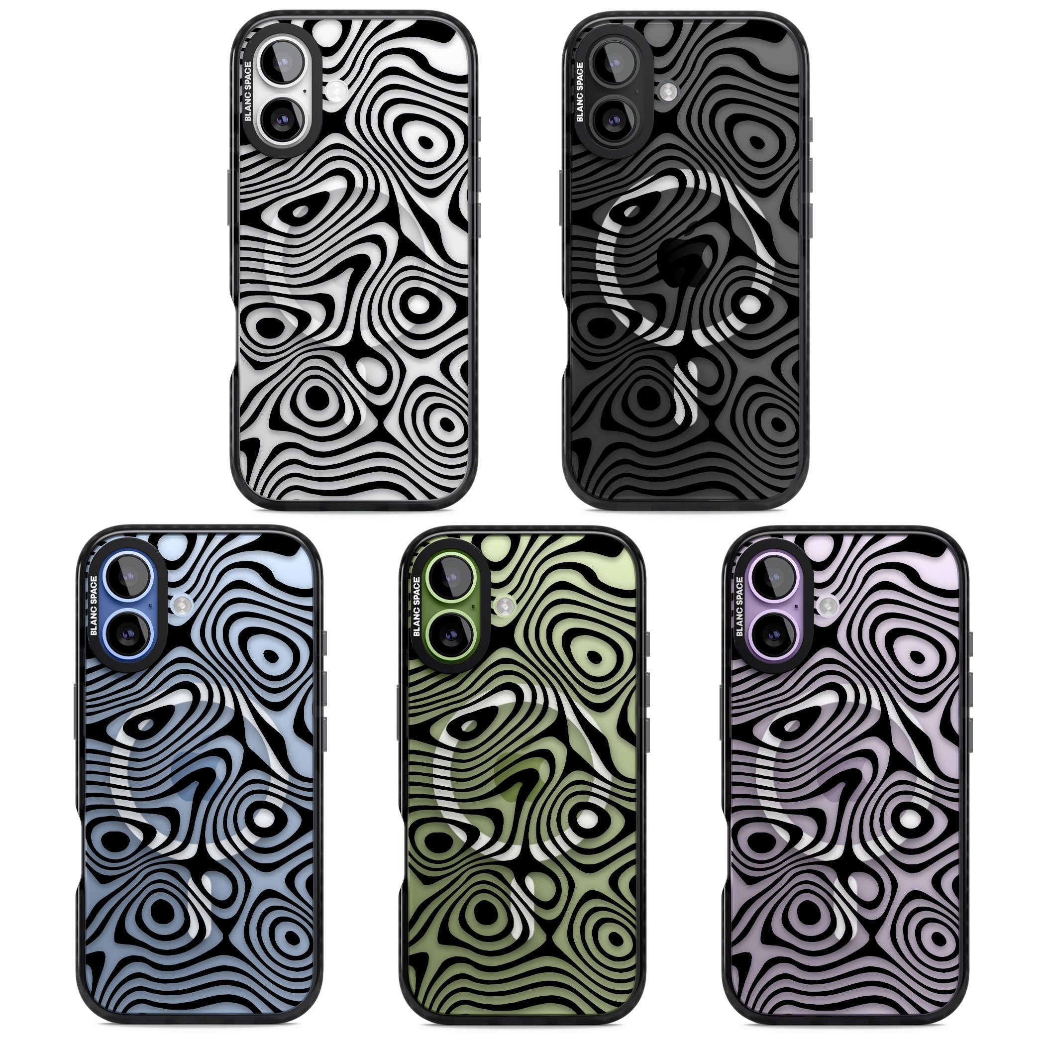 Dark Topographic Map iPhone 17 Impact Pro Black Phone Case APT Impact Protection