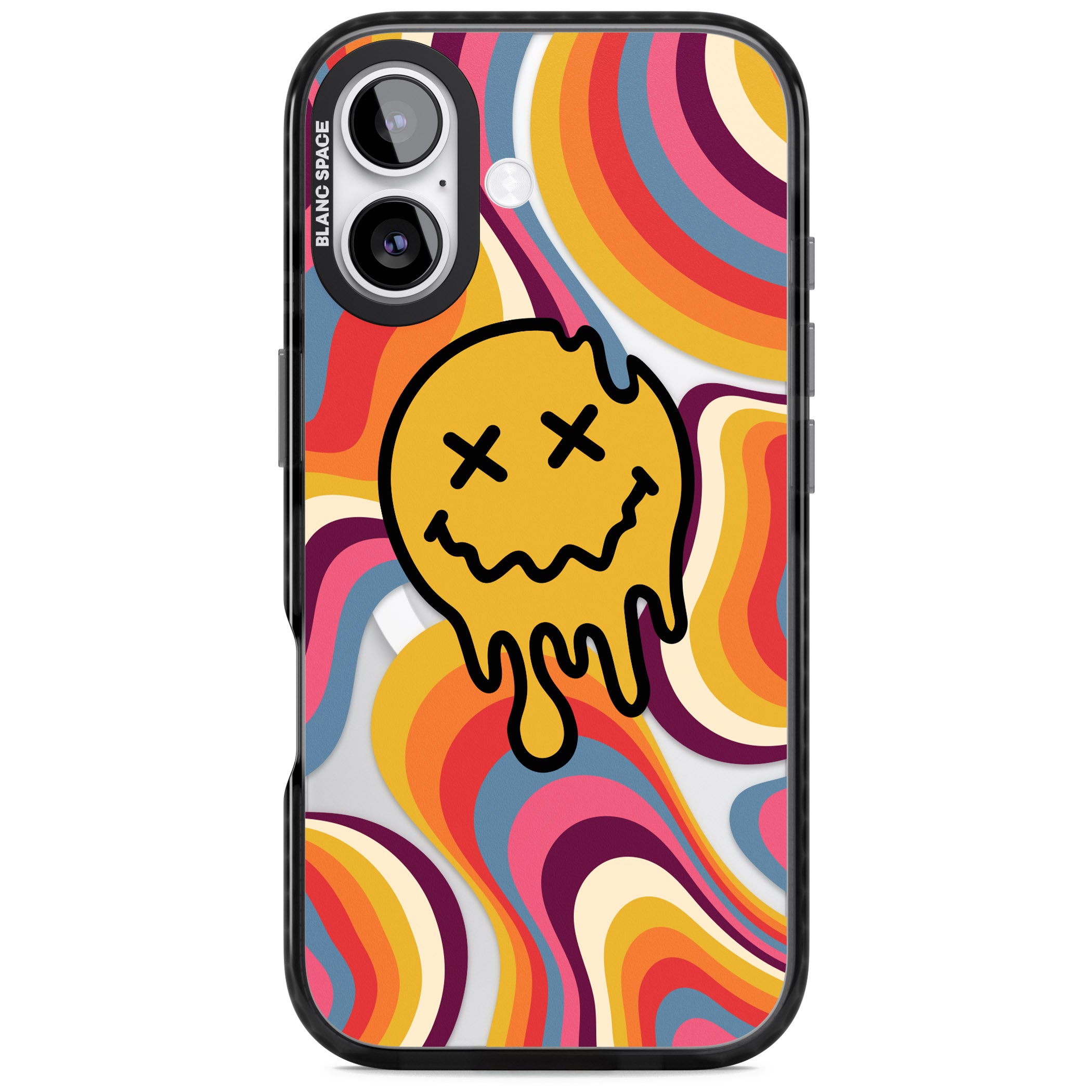 Trippy Face Melt iPhone 17 Impact Pro Black Phone Case